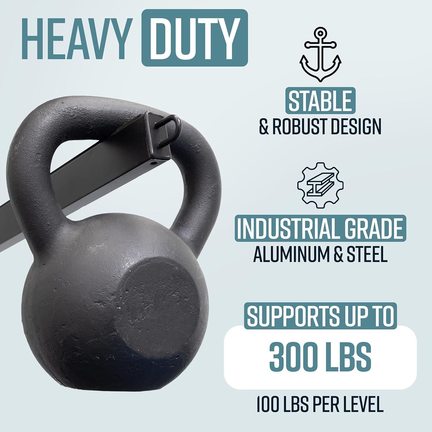 Soporte de Almacenamiento para 4 Kayaks Teal Triangle Negro