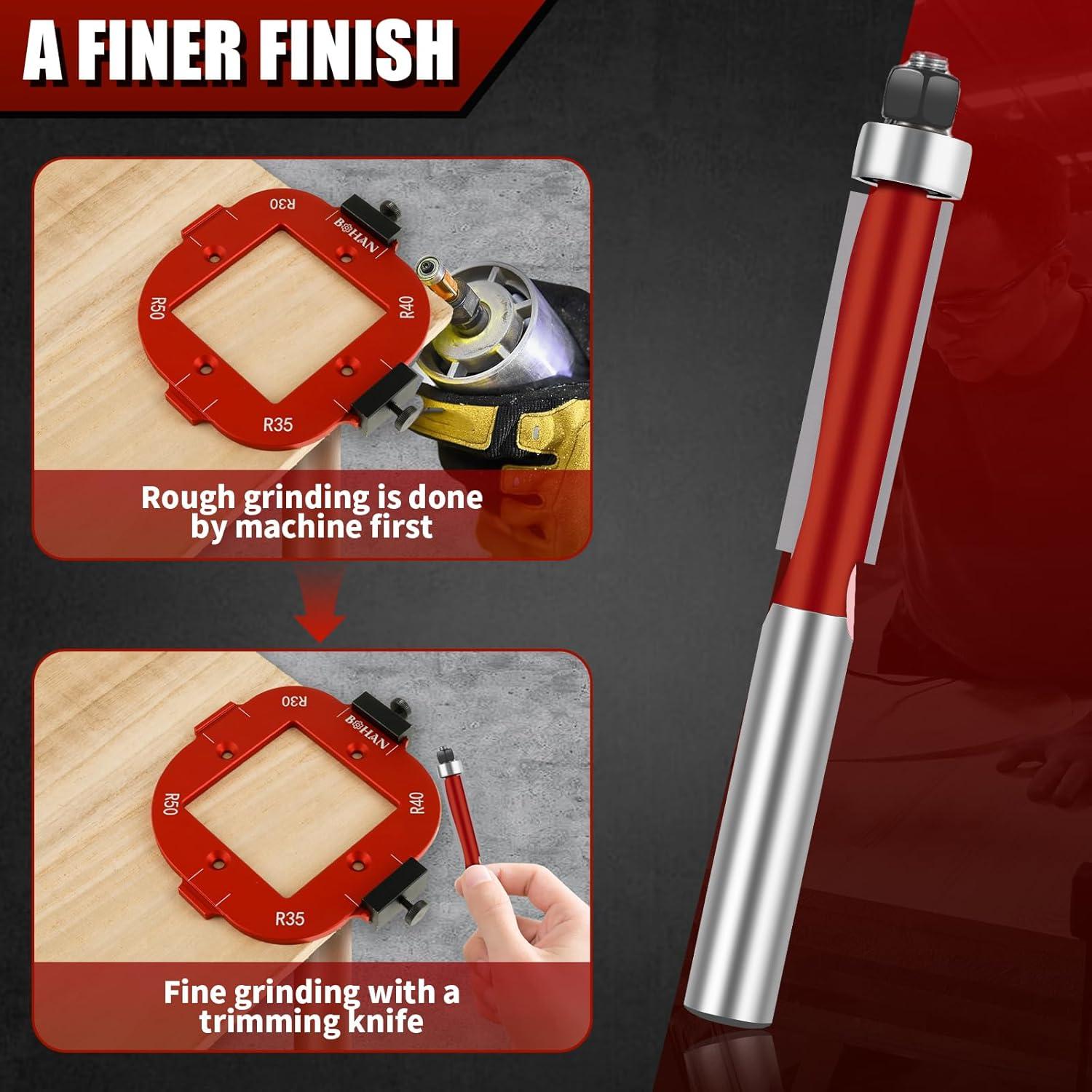 Plantilla de Radio de Esquina FAMIWIN con Cuchilla - Aluminio