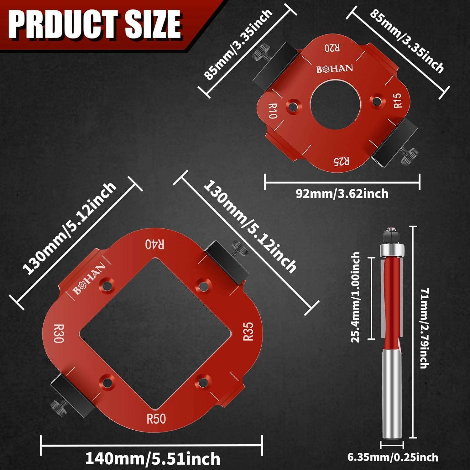Plantilla de Radio de Esquina FAMIWIN con Cuchilla - Aluminio