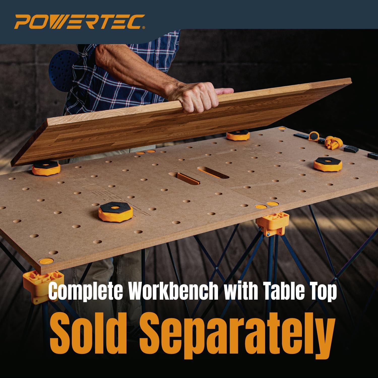 Banco de Trabajo PORTÁTIL POWERTEC 2x4ft Plegable 1134kg