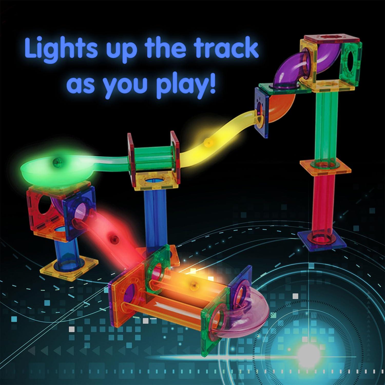 PicassoTiles 8pc Canicas LED Brillantes Activadas por Movimiento