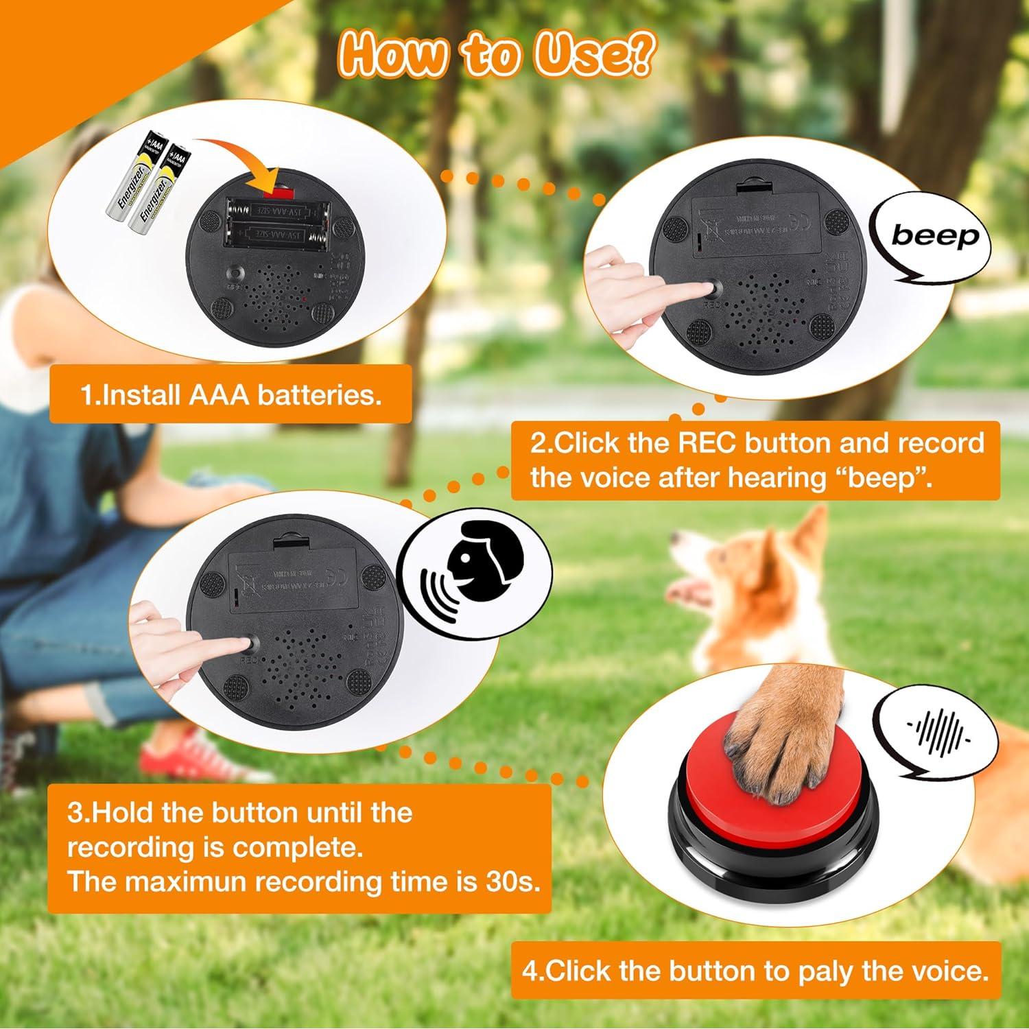 Botones de Comunicación para Mascotas EEPYOCB - Set de 4