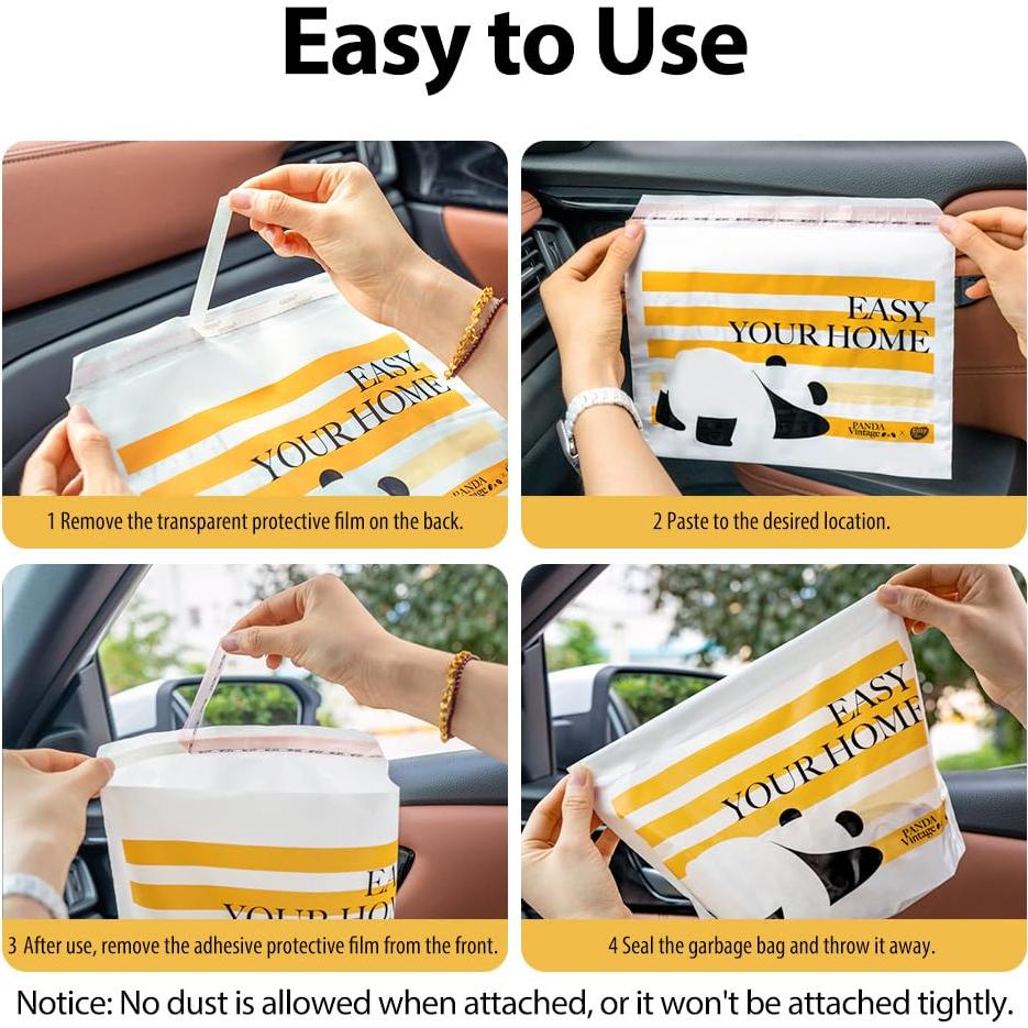 30 Bolsas de Basura Portátiles Adhesivas Yantai 24.89x11.68cm