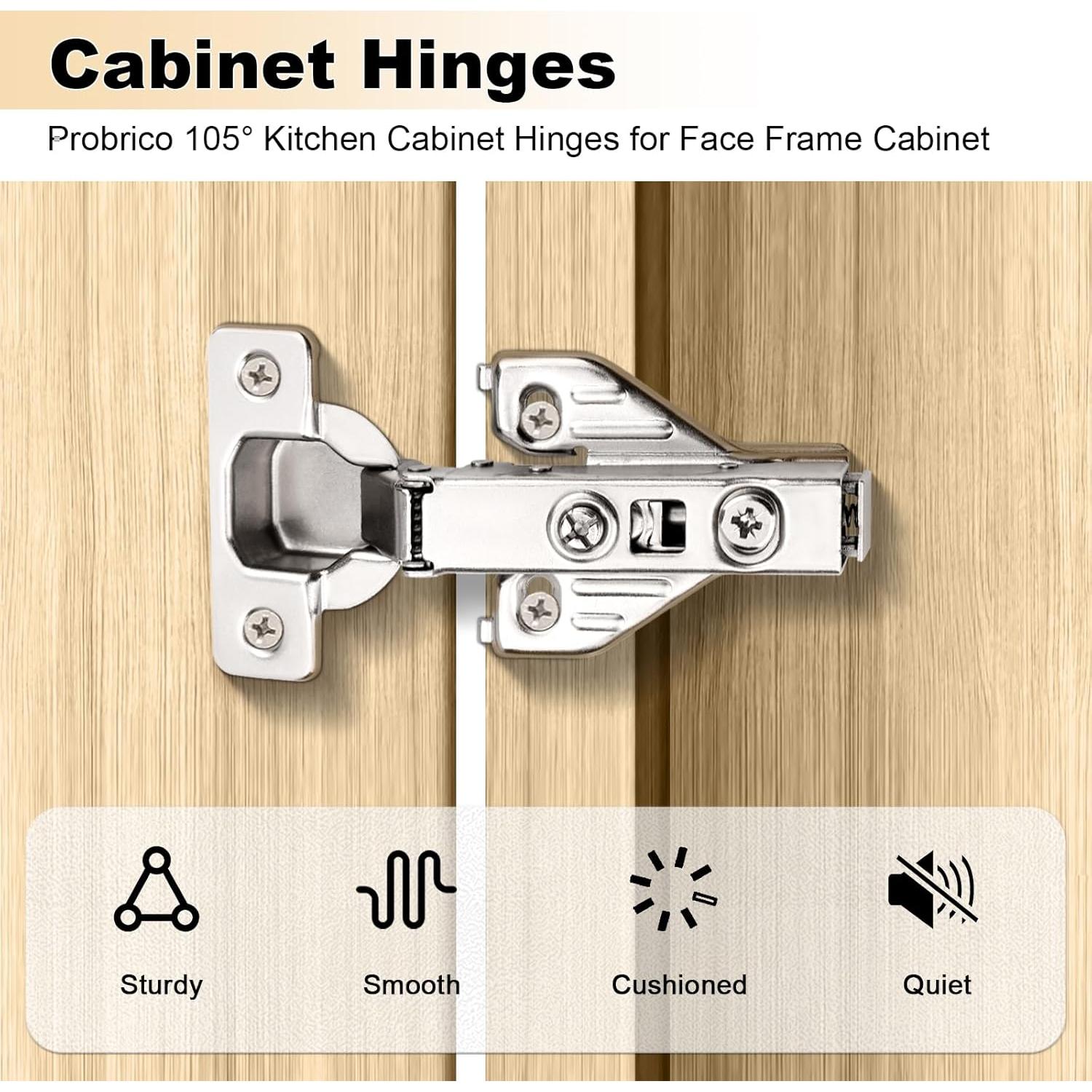 Bisagras Ocultas Probrico 105° con Cierre Suave - 1 Par