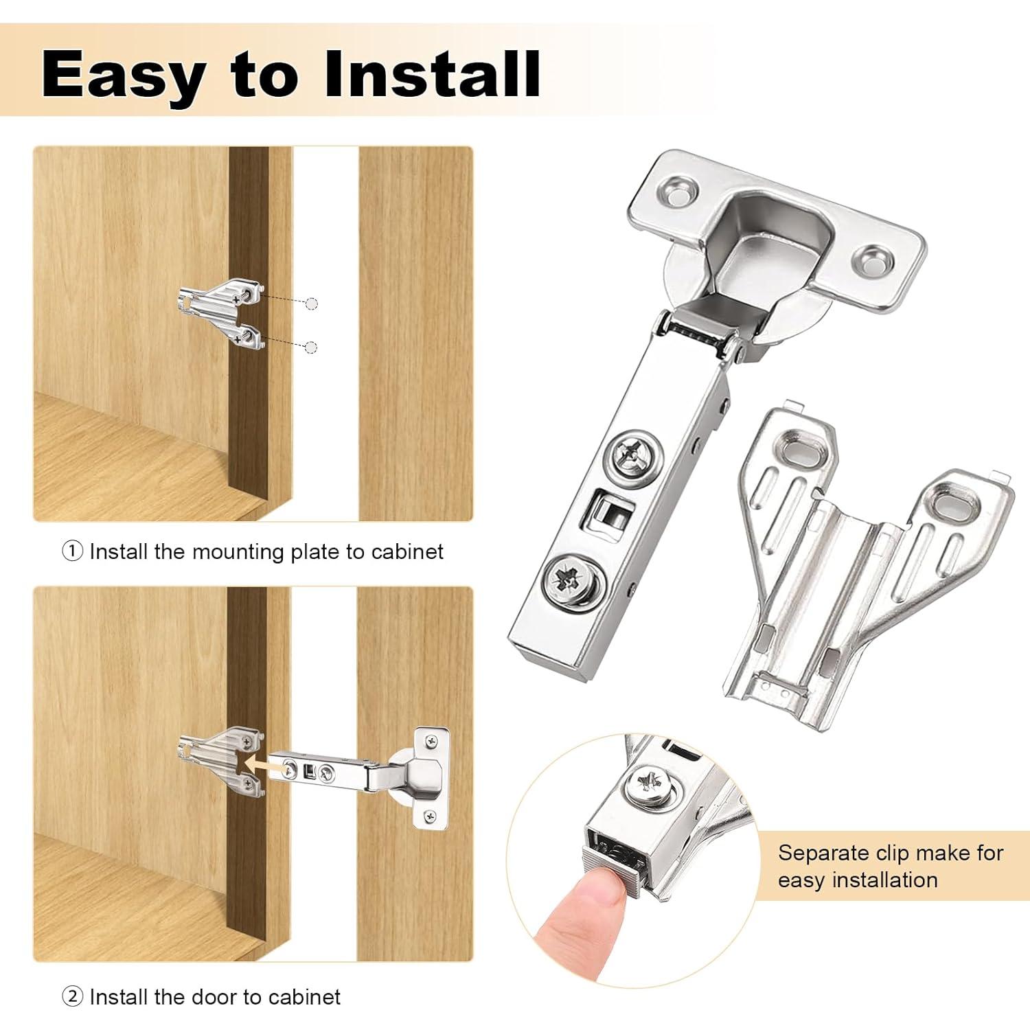 Bisagras Ocultas Probrico 105° con Cierre Suave - 1 Par