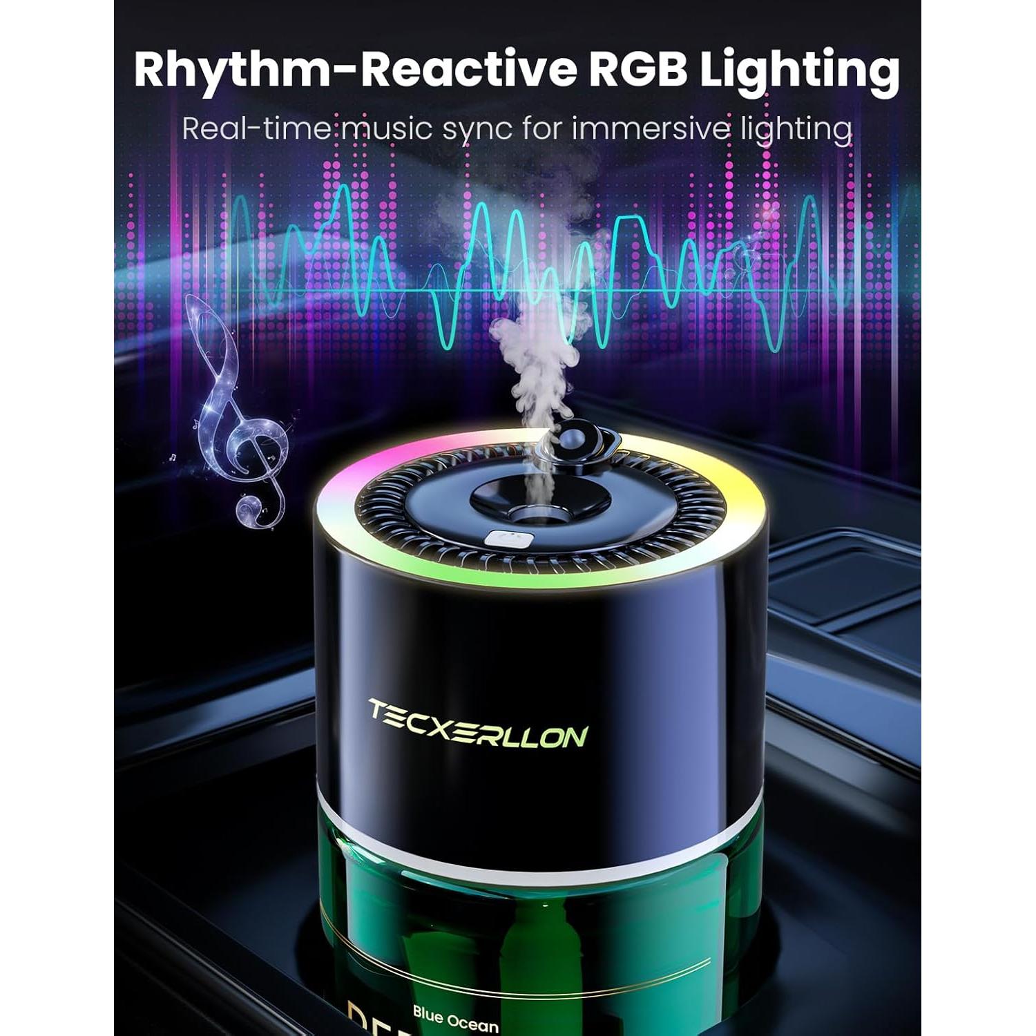 Ambientador de Auto TECXERLLON 120ml con Luz Estrellada RGB