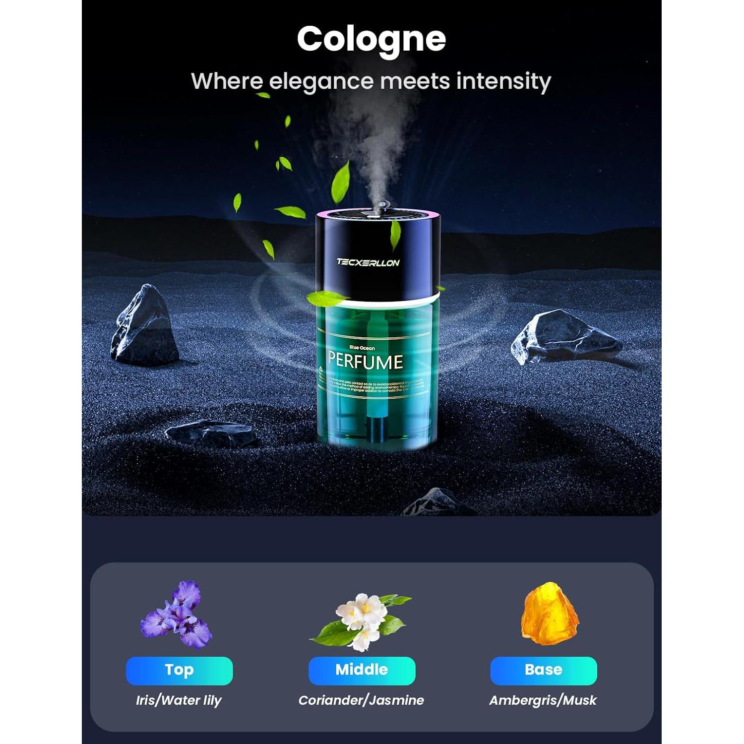 Ambientador de Auto TECXERLLON 120ml con Luz Estrellada RGB