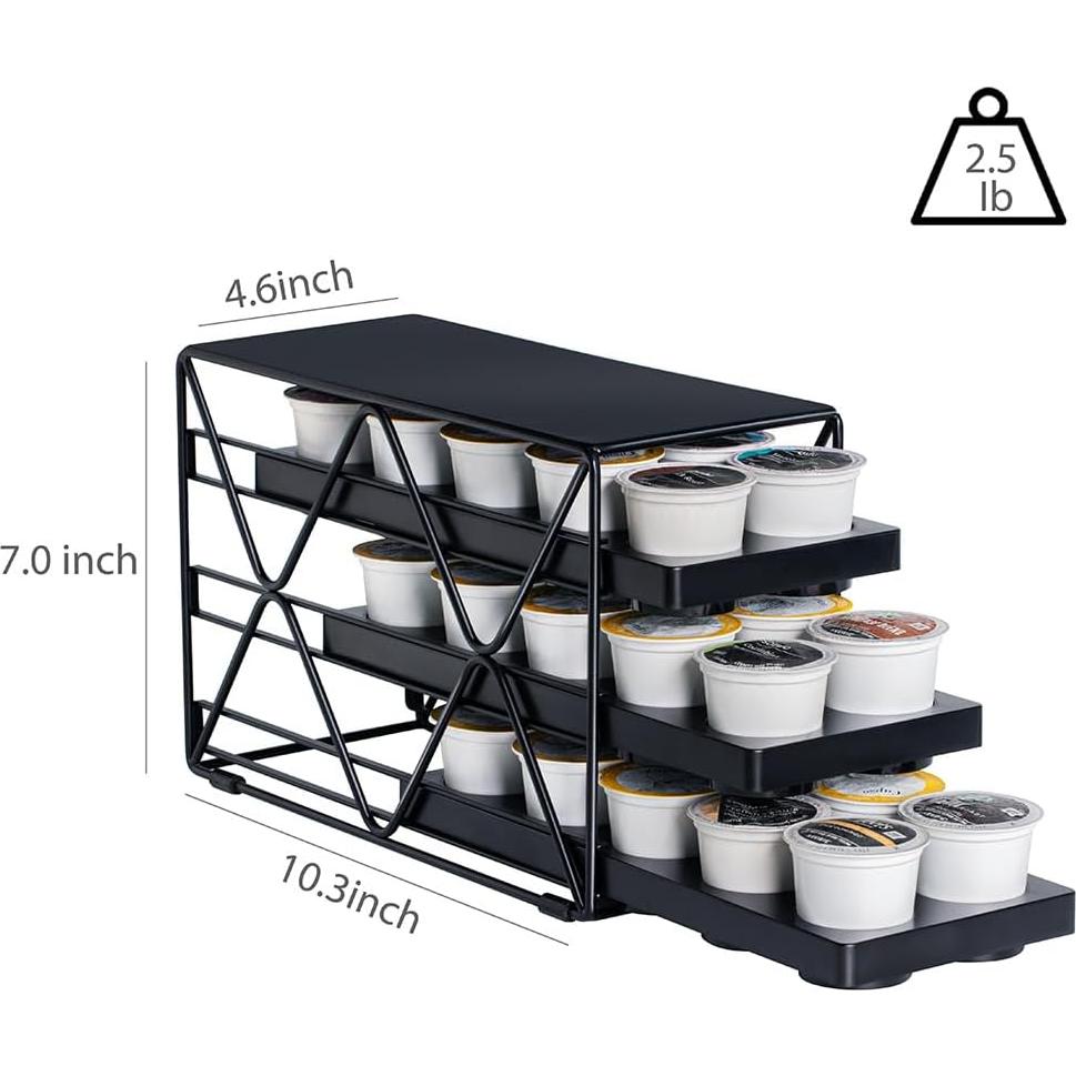 Soporte para cápsulas de café MEAERTON 3 niveles 30 cápsulas