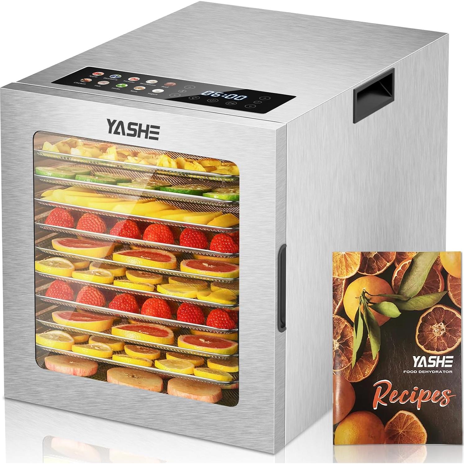 Deshidratadora de Alimentos YASHE FD-1013A 10 Bandejas 850W