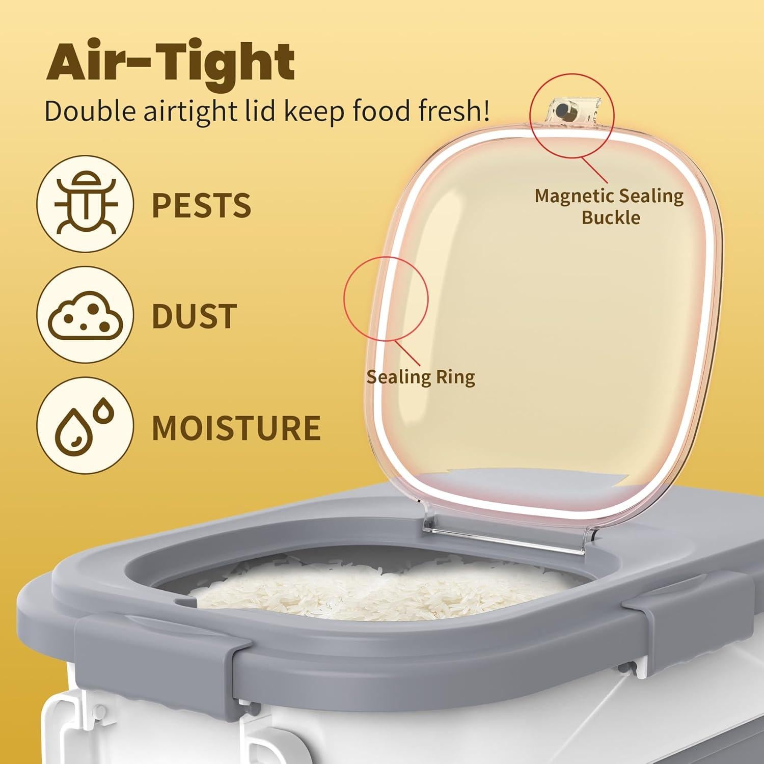 Contenedor de Almacenamiento de Alimentos HOYTAMDAR 20-30 kg