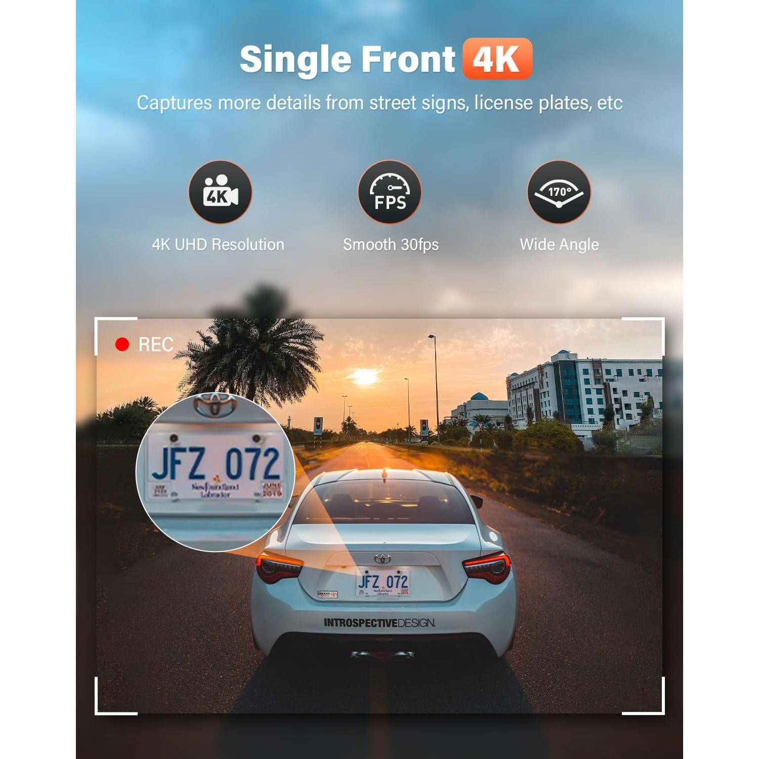 Cámara de Tablero BESTSEE M33 4K/2.5K WiFi GPS Pantalla 1.47"