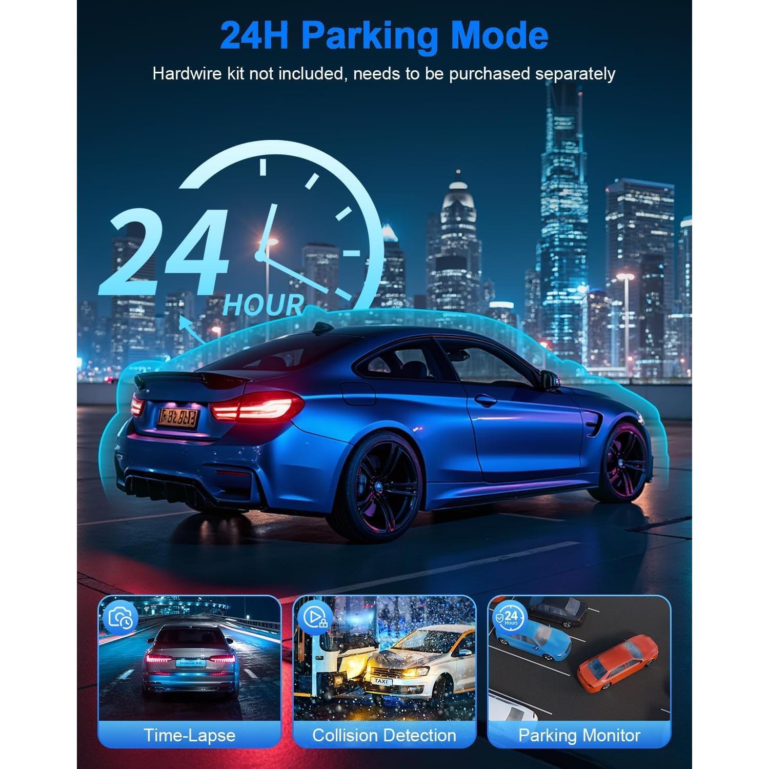 Cámara de tablero 4K Wi-Fi 6 CRROPDA con tarjeta 64GB