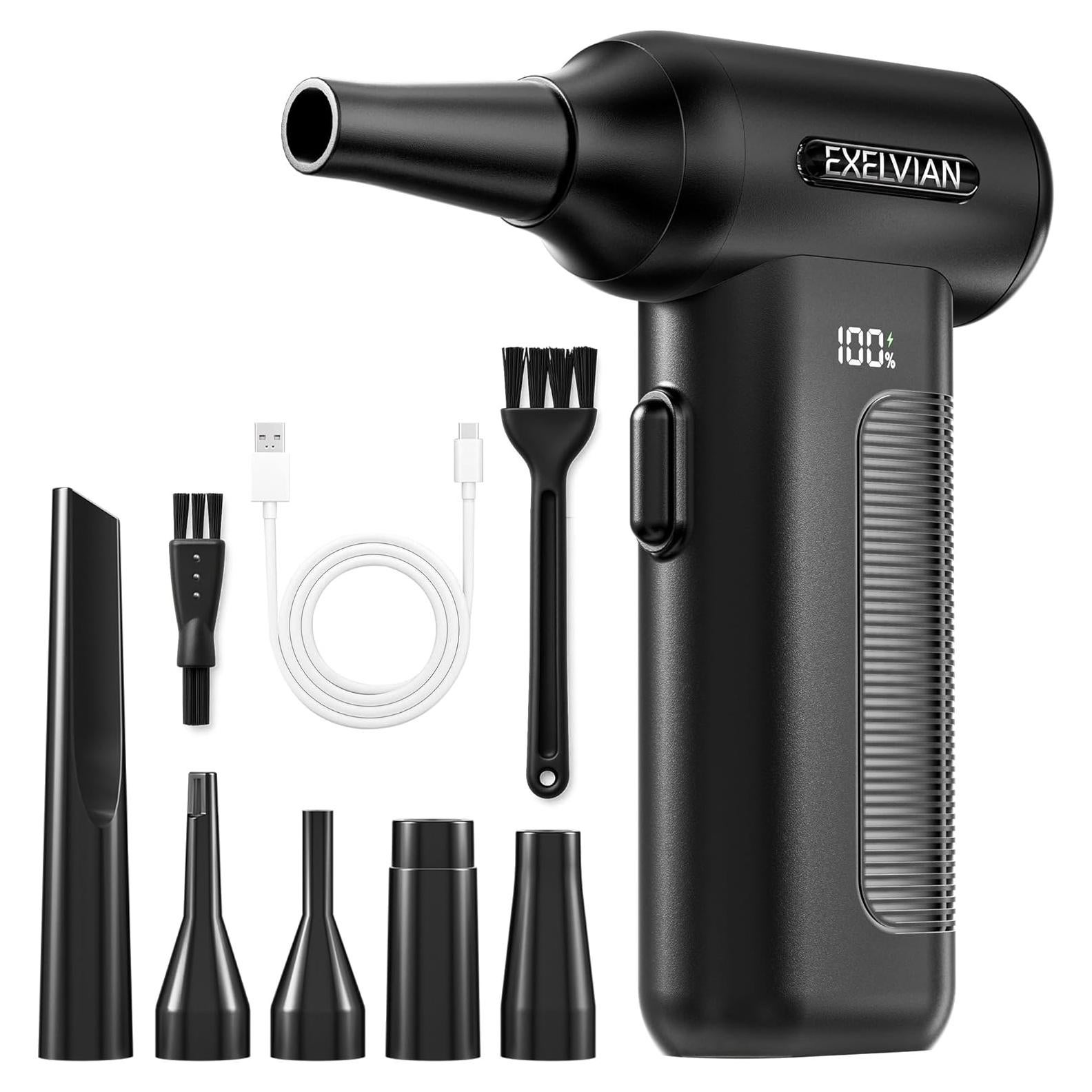 Soplador de Aire Comprimido EXELVIAN 150000RPM 10000mAh 6 Velocidades