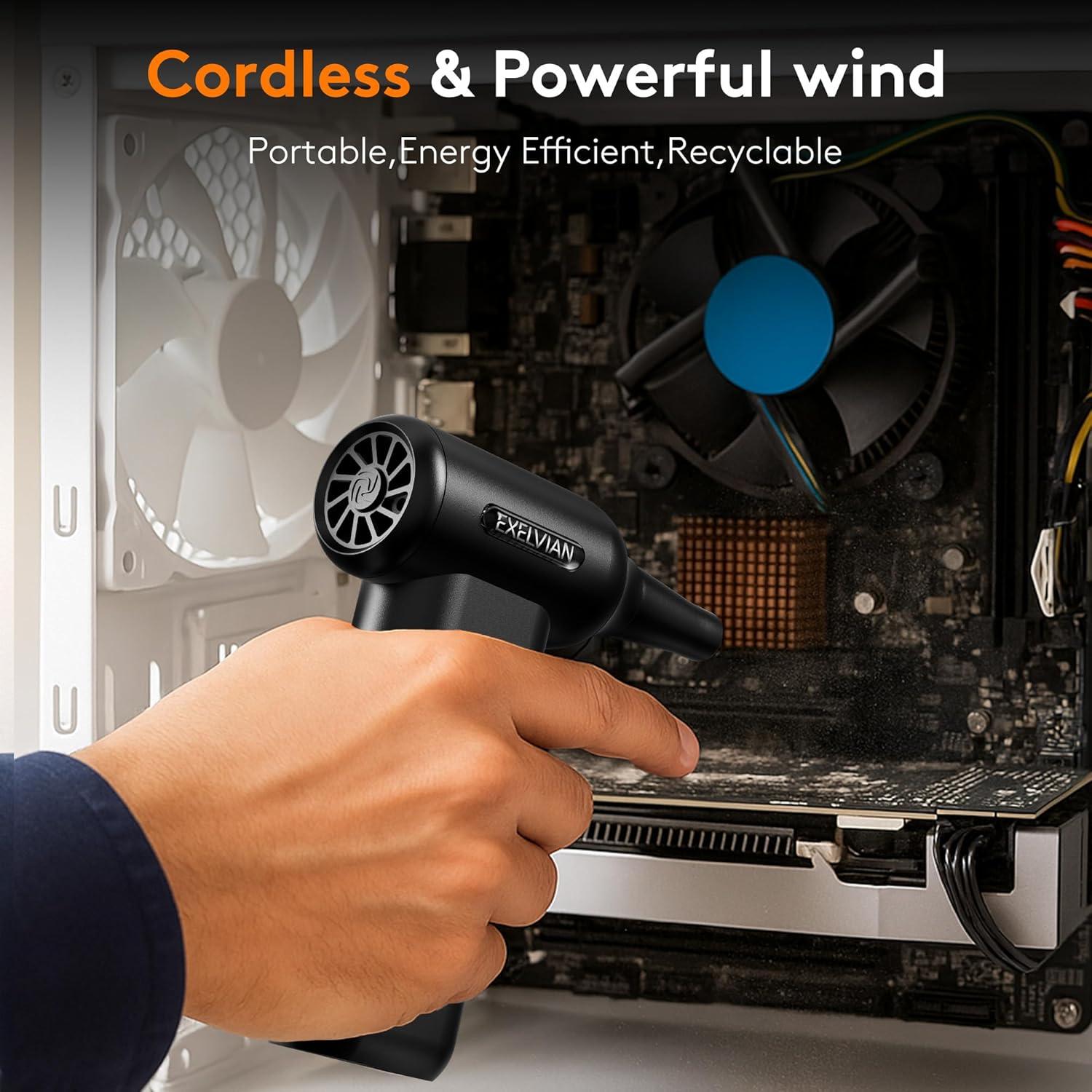 Soplador de Aire Comprimido EXELVIAN 150000RPM 10000mAh 6 Velocidades