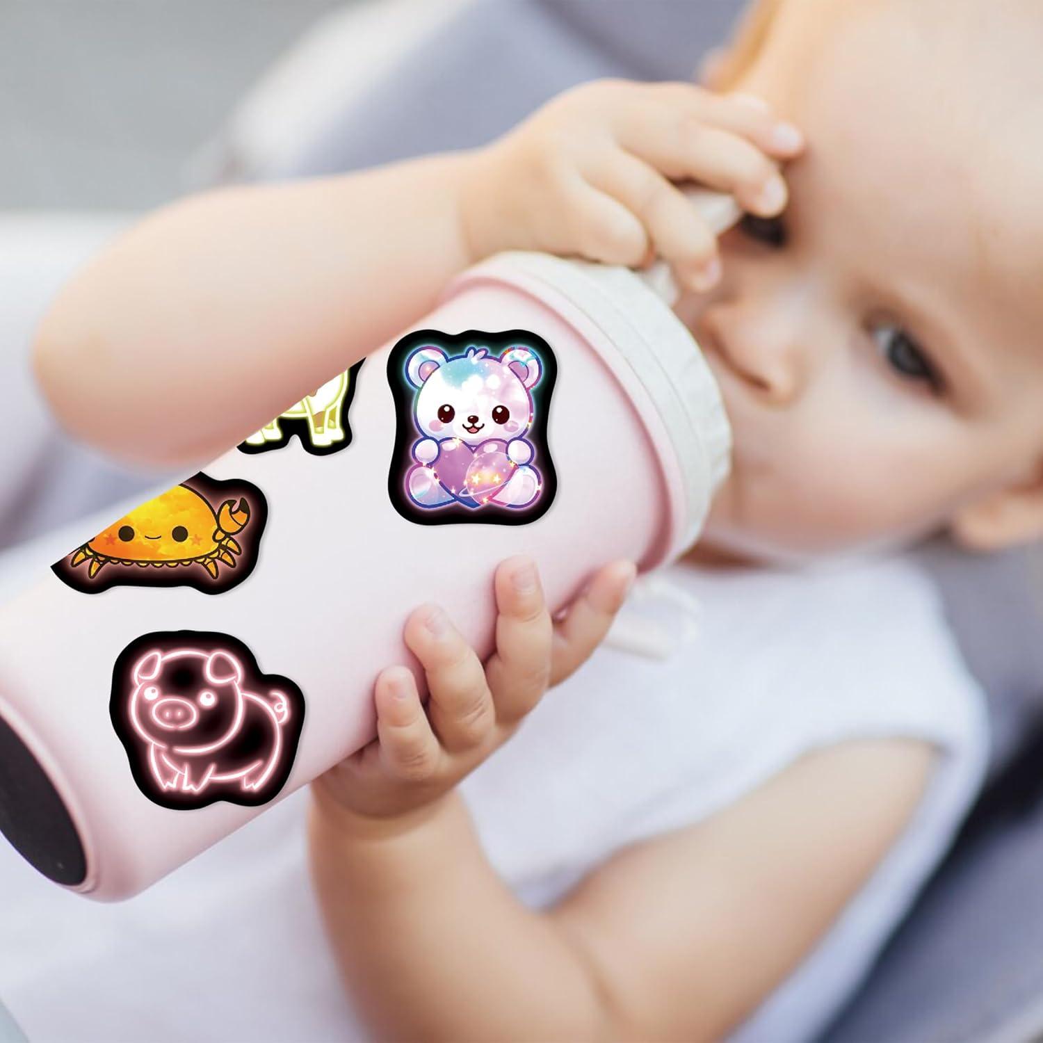 70 Pegatinas de Animales Luminosas Robmoda para Niños