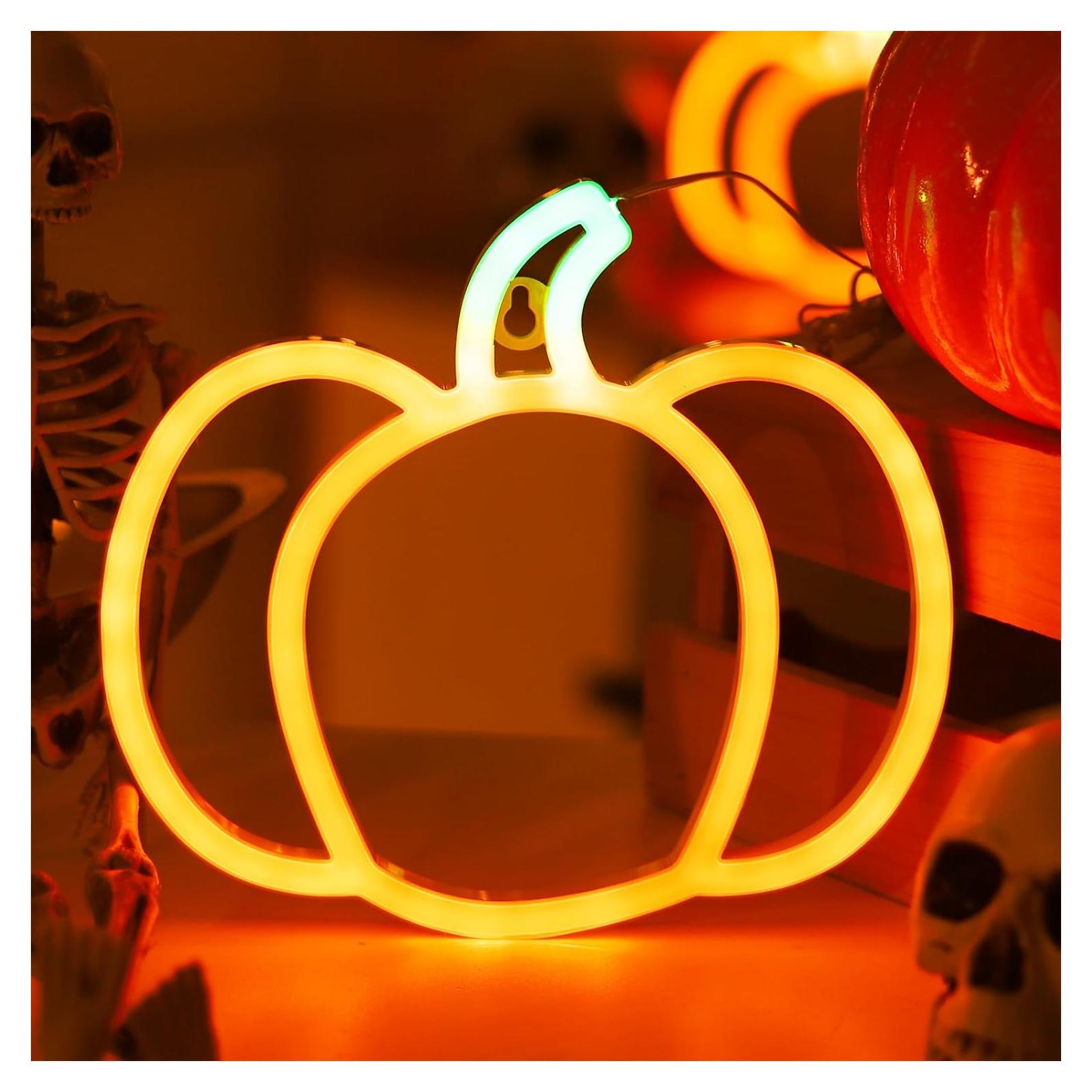 Luz de Calabaza LED YAOZHOU para Halloween y Otoño 21x24cm