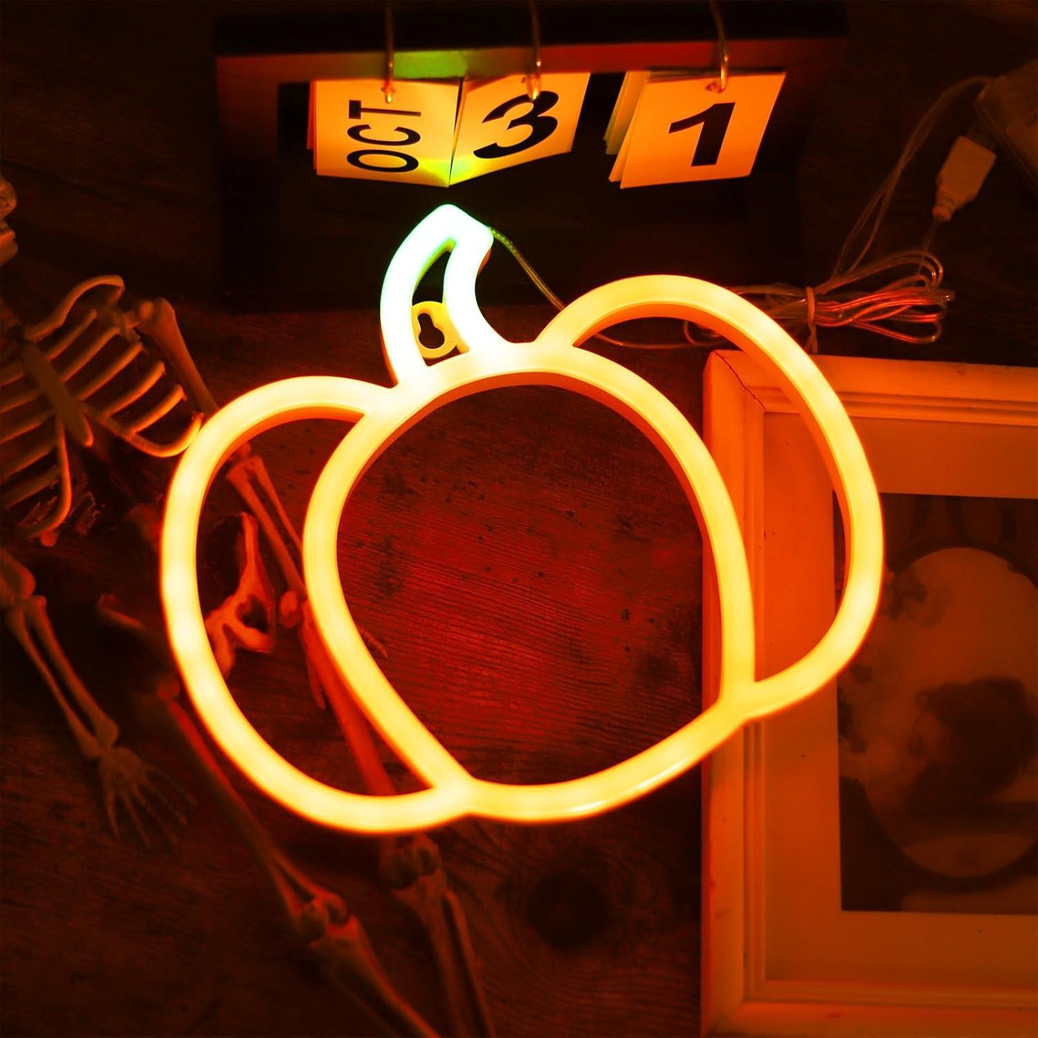 Luz de Calabaza LED YAOZHOU para Halloween y Otoño 21x24cm