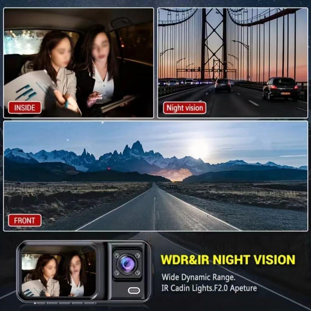 Cámara Dash Shkalacar RM Doble 1080P con Visión Nocturna