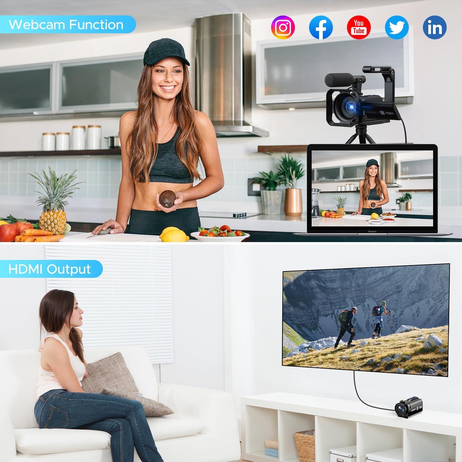 Cámara de Video 5K FIREFOTO AC09 Doble Lente 56MP WiFi