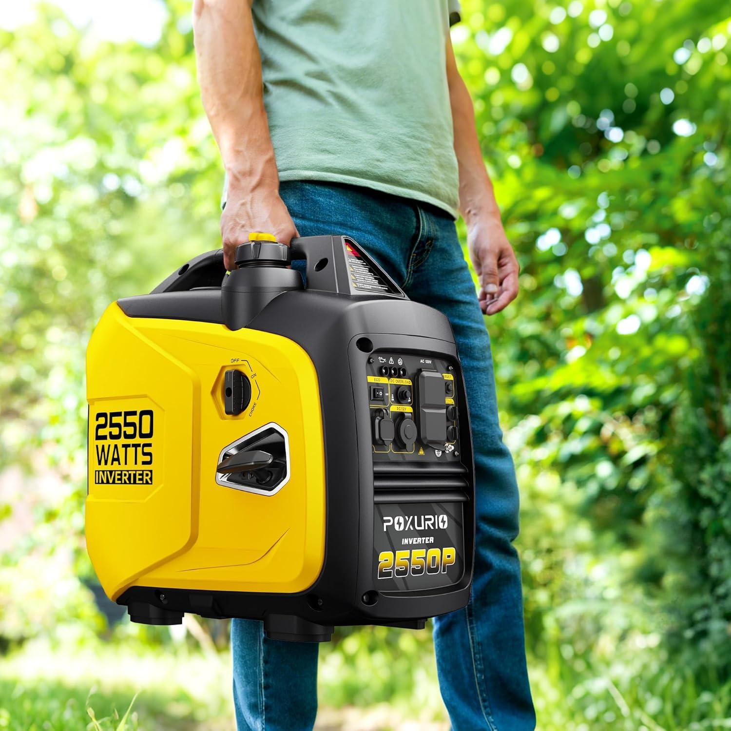 Generador Inversor Portátil POXURIO 2550W Gasolina 4L Silencioso