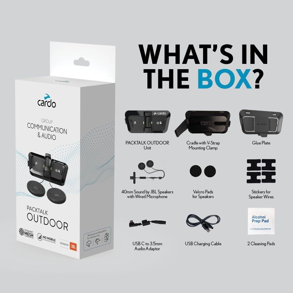 Intercomunicador Inalámbrico Cardo Packtalk Outdoor Doble