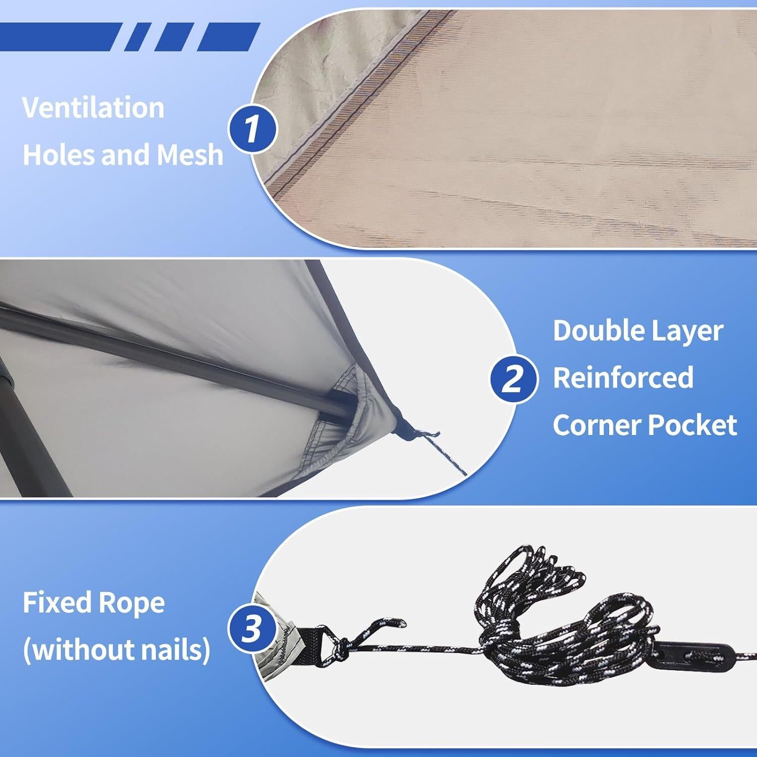 Cubierta de Reemplazo Toldos 13x13 SHADCANOVA Oxford 300D