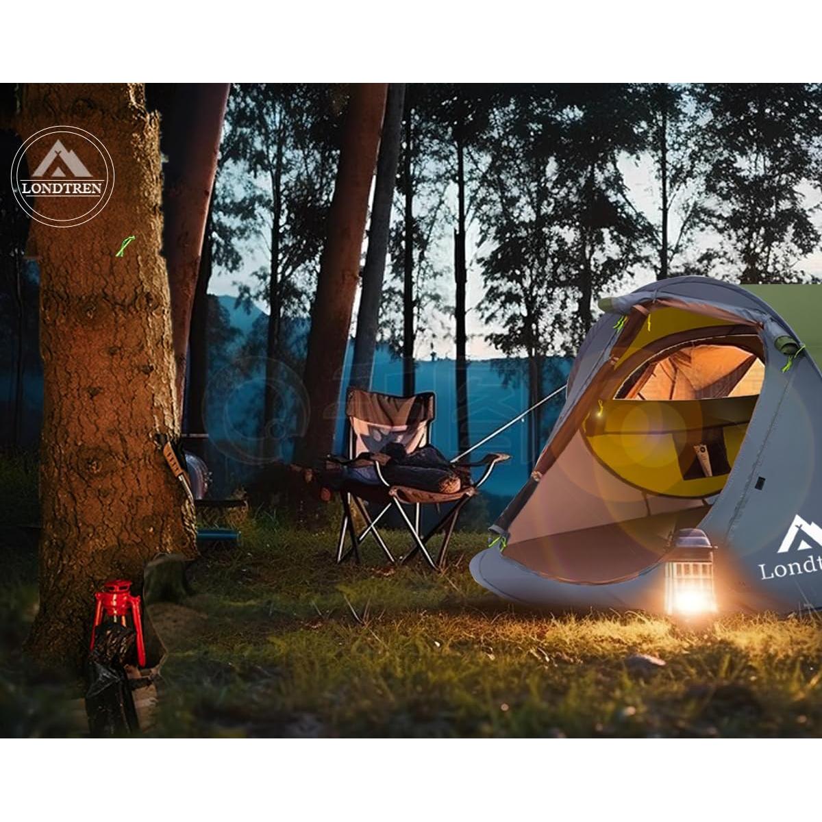 Tienda Pop Up Londtren LT-Tent-Popup-1P Verde Impermeable 1 Persona