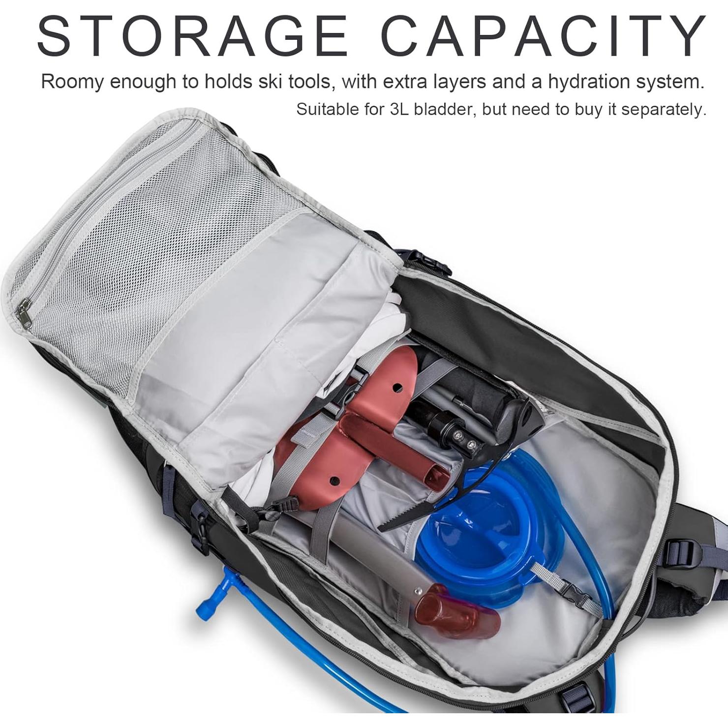 Mochila de Hidratación Unigear 30L para Esquí y Snowboard