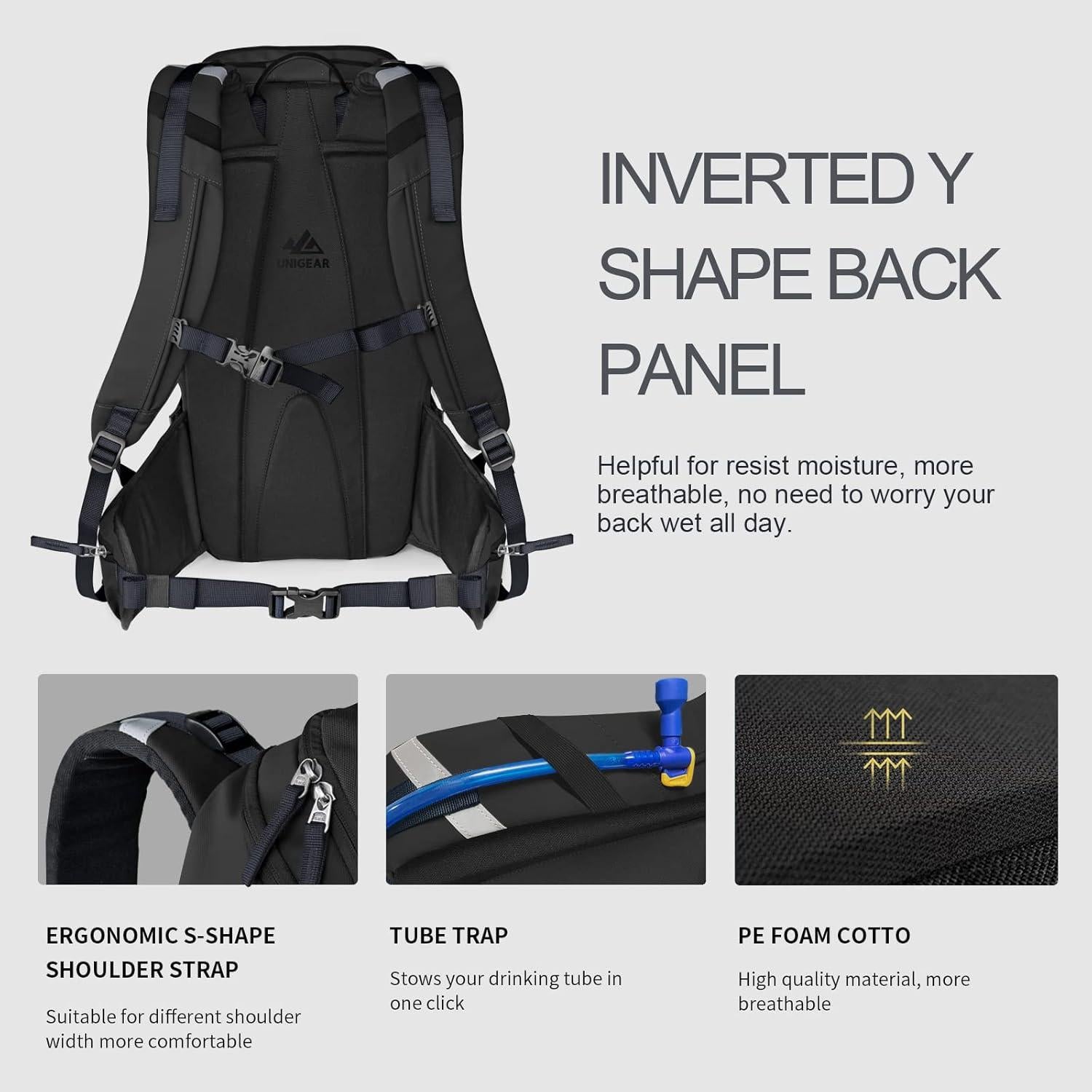 Mochila de Hidratación Unigear 30L para Esquí y Snowboard