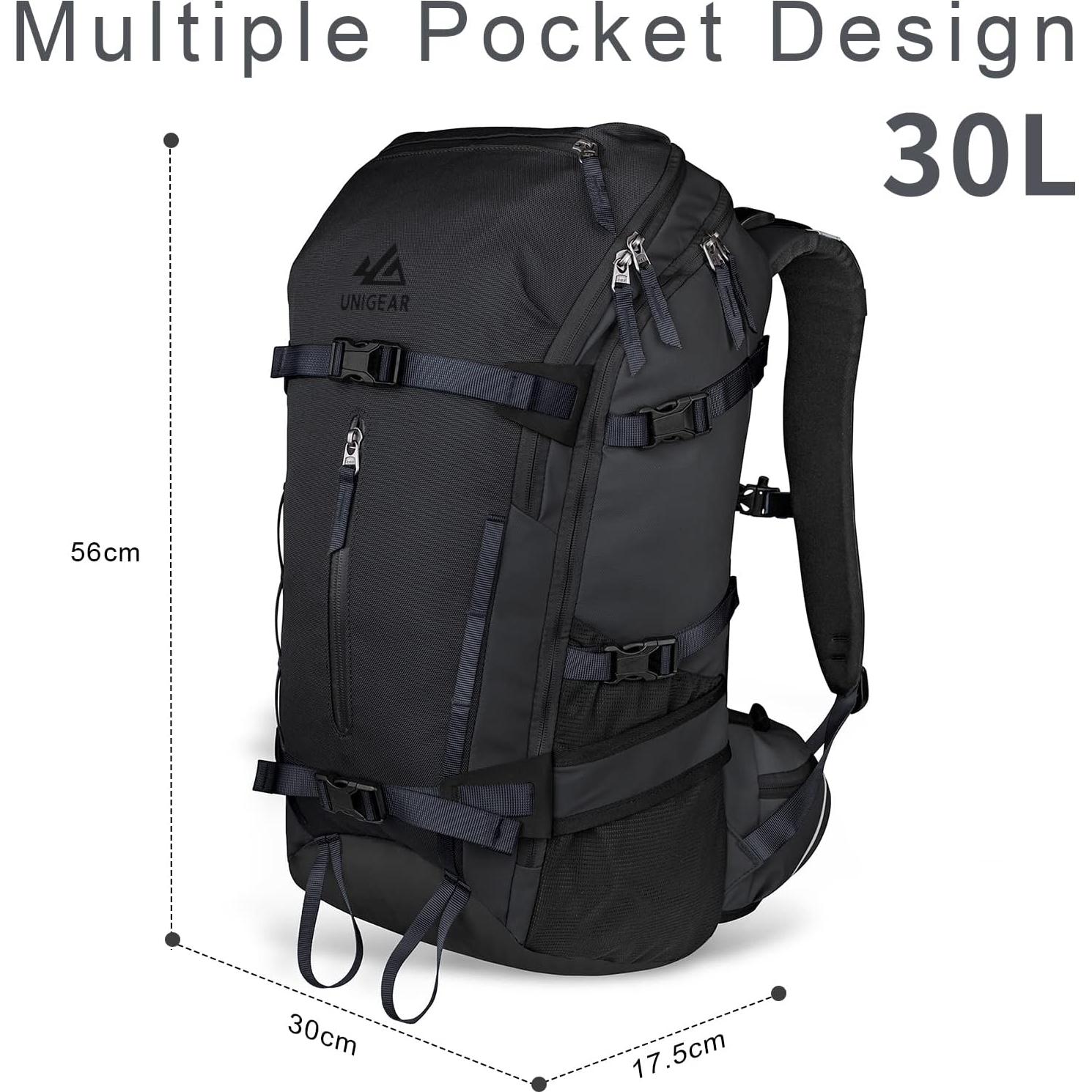 Mochila de Hidratación Unigear 30L para Esquí y Snowboard