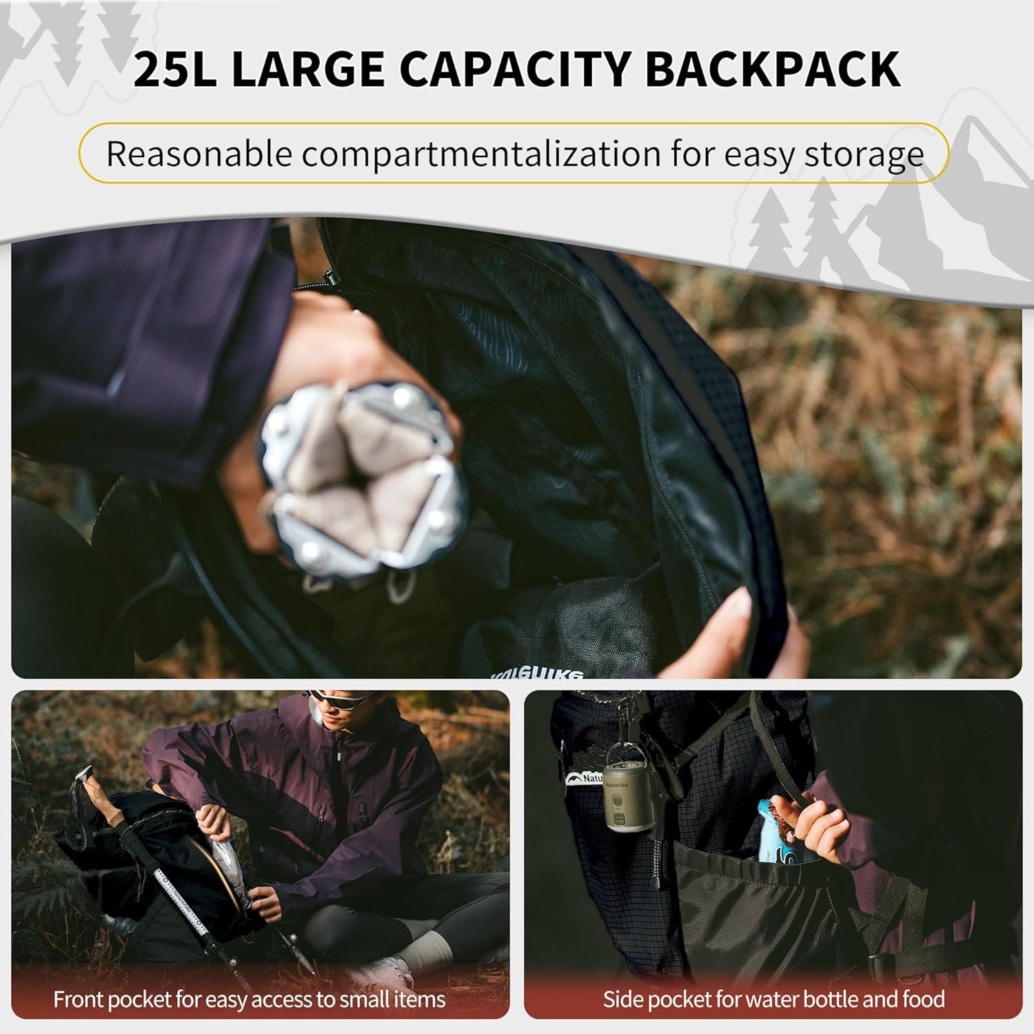 Mochila de Senderismo Naturehike 30+5L Unisex con Sistema AIR