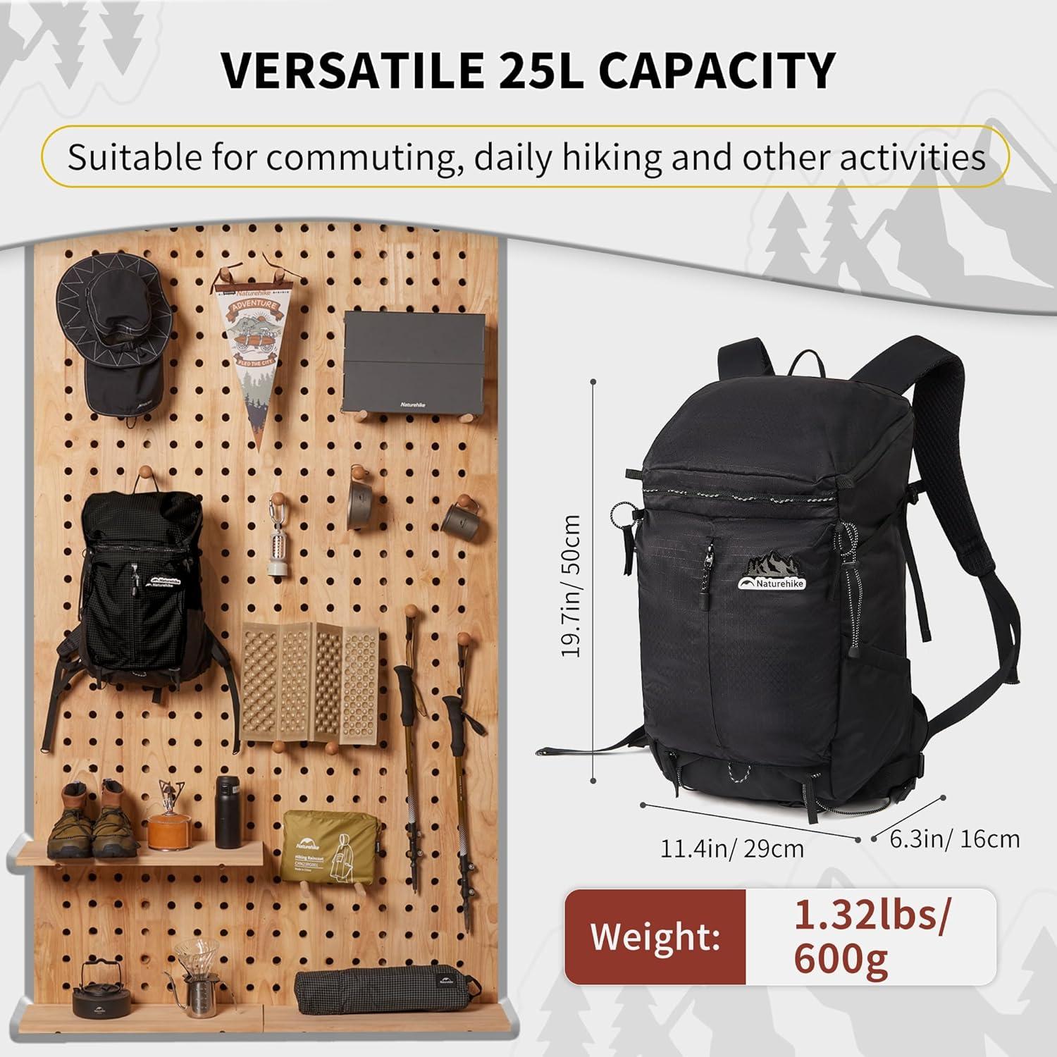 Mochila de Senderismo Naturehike 30+5L Unisex con Sistema AIR