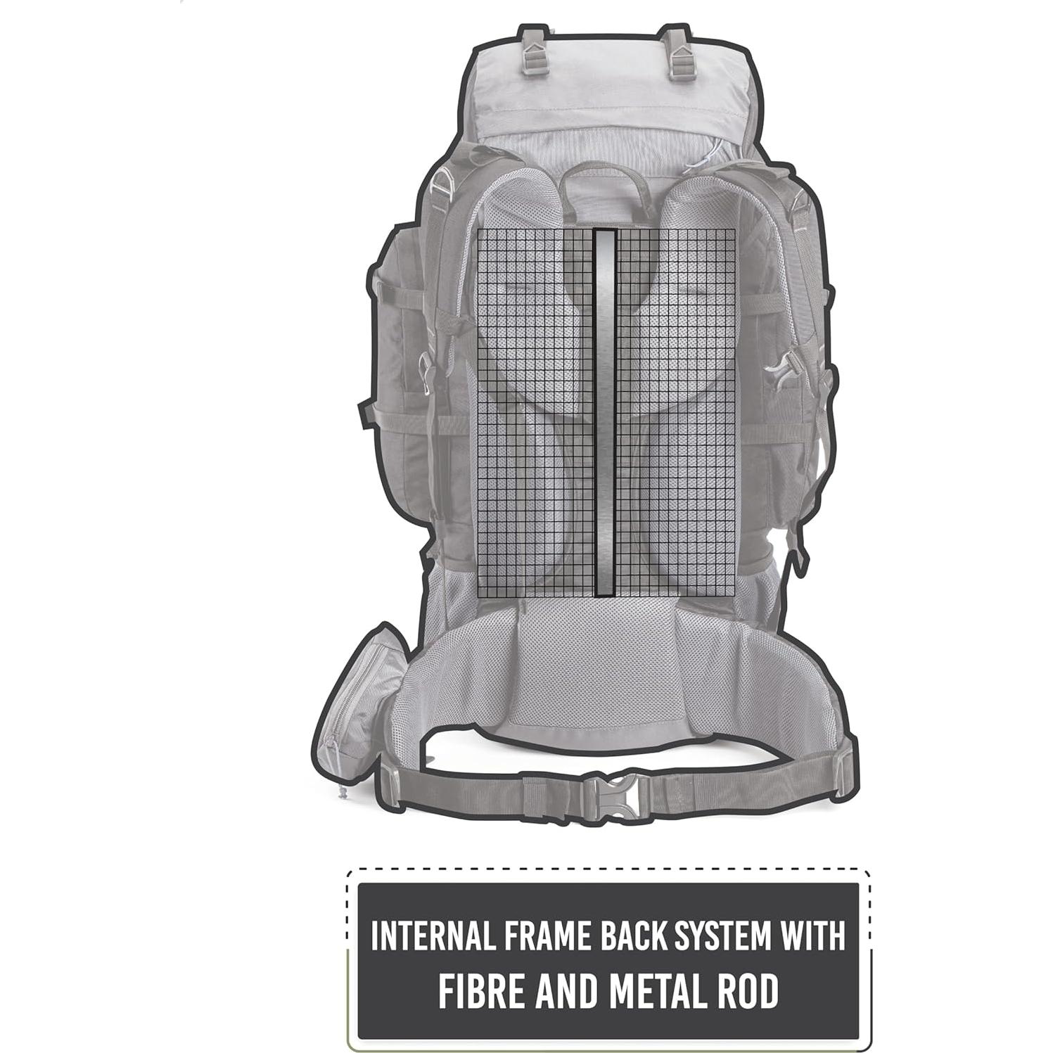 Mochila Tripole Gears 65L con Marco Interno y Plegable 20L