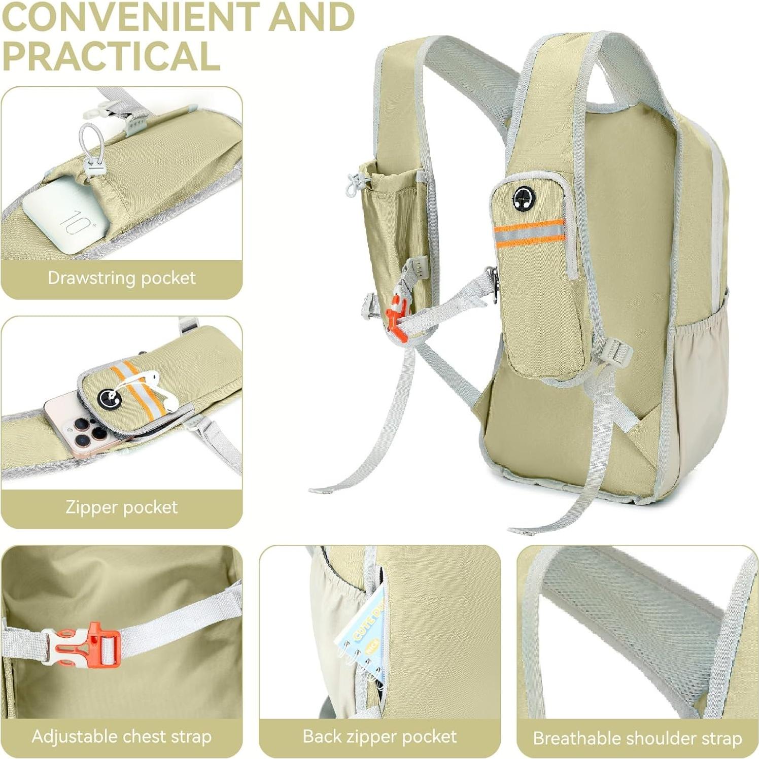 Mochila de Senderismo Plegable UMGG 15L Beige Unisex