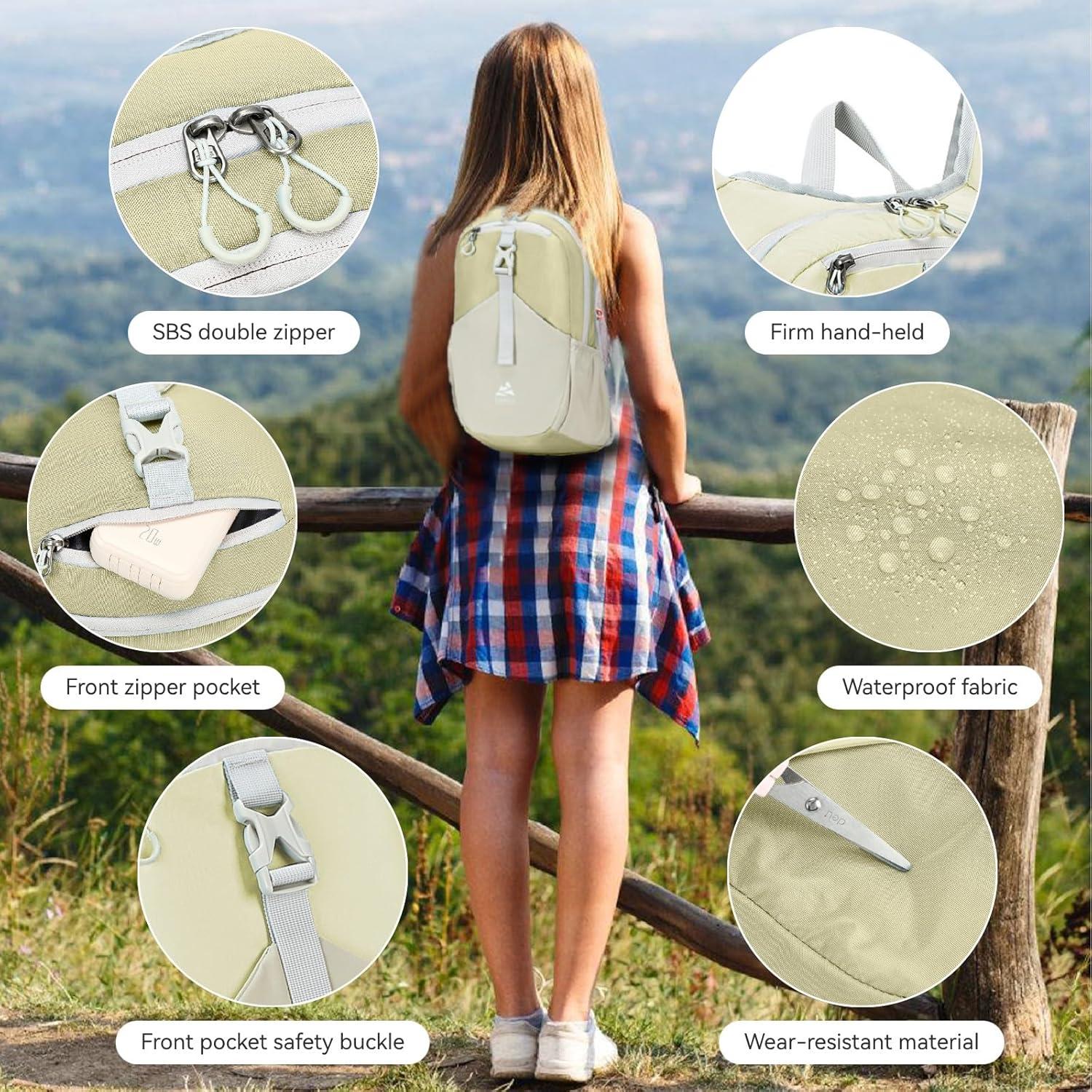 Mochila de Senderismo Plegable UMGG 15L Beige Unisex