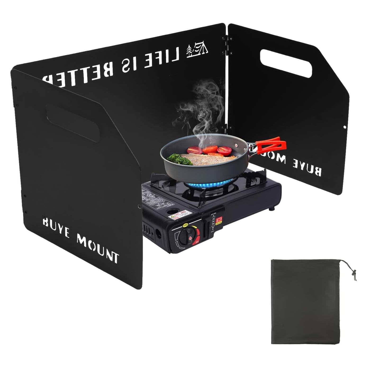 Paravientos GEEKHOM para Estufa de Camping 3 Paneles Plegable