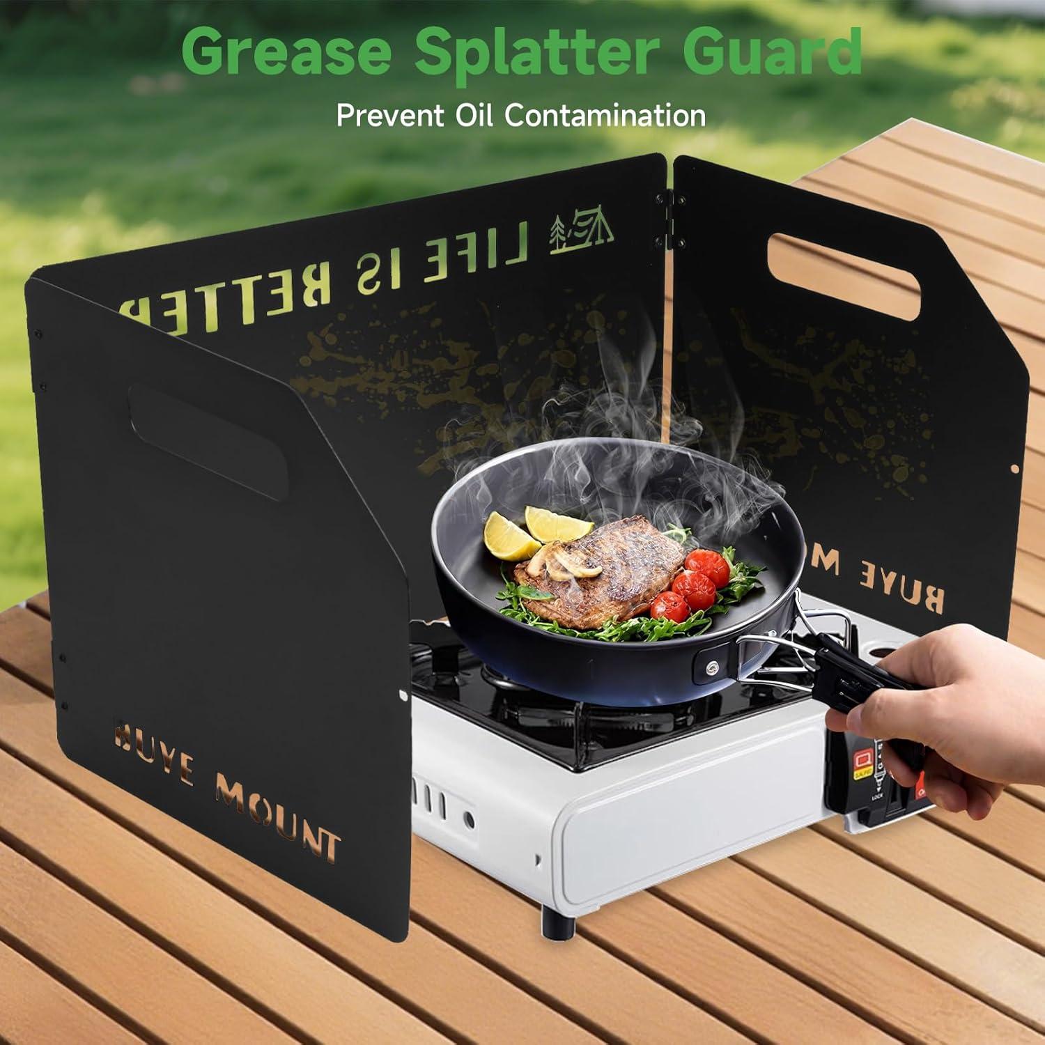 Paravientos GEEKHOM para Estufa de Camping 3 Paneles Plegable