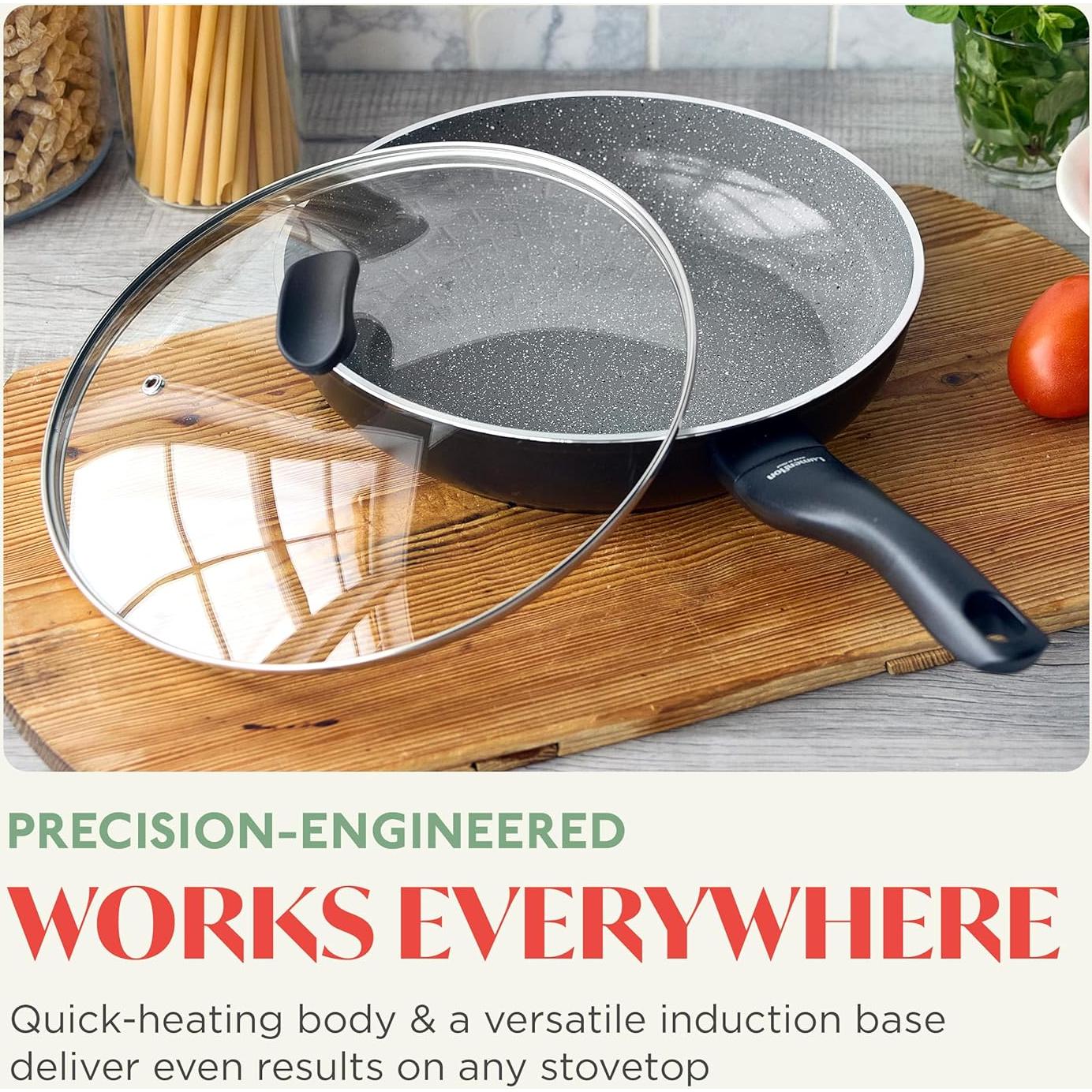 Sartén Antiadherente Rigoletto Lumenflon 3.1QT Cerámica Negra