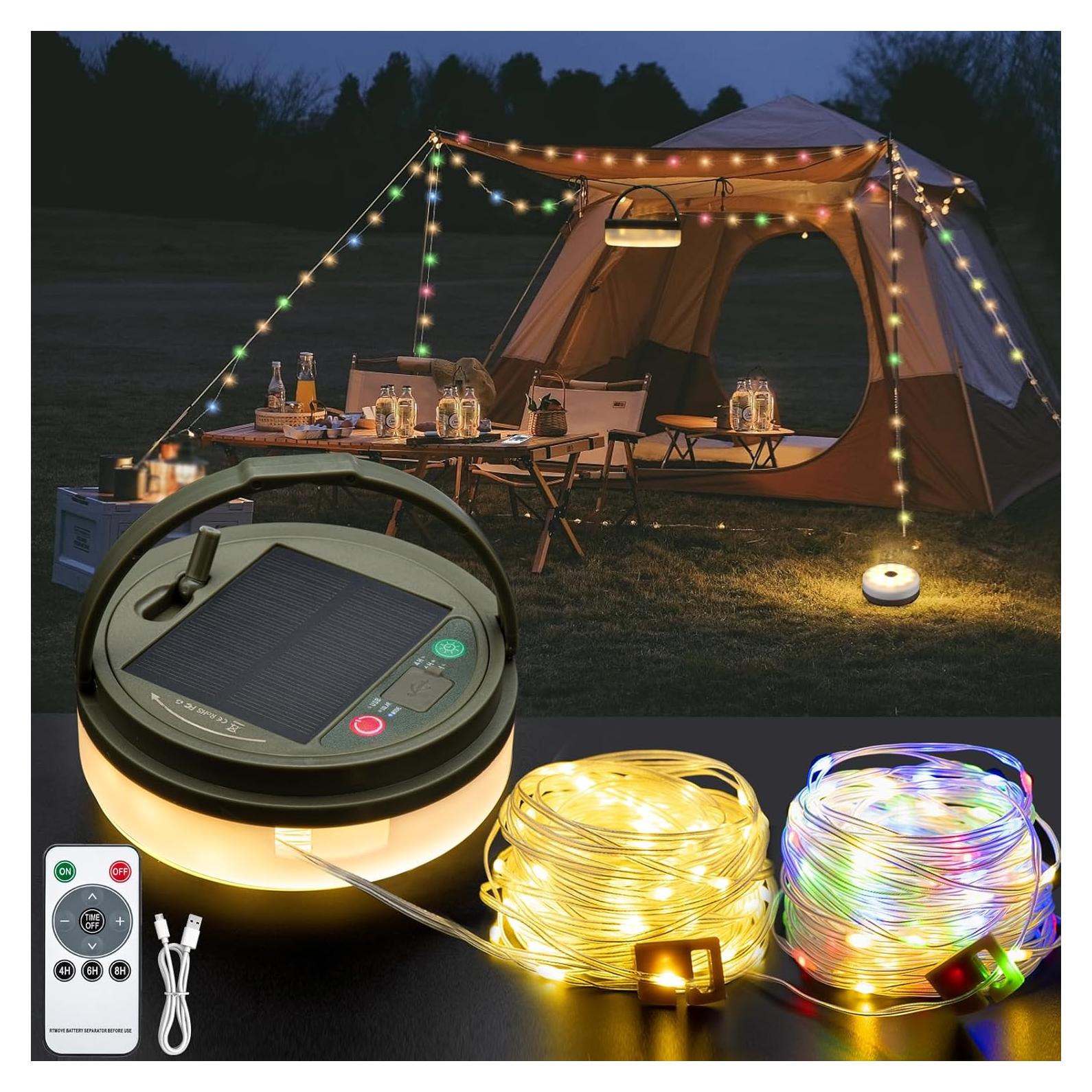 Luces de Camping Solares Sutaig 10m, 8 Modos, Impermeable