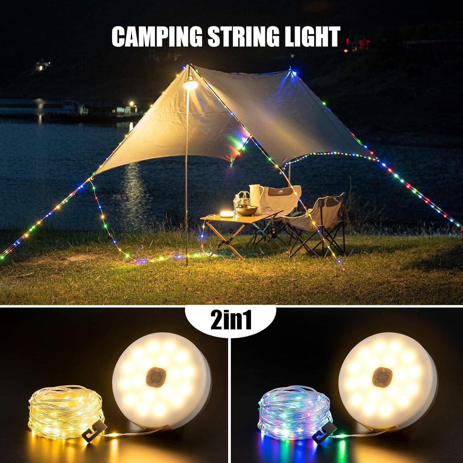 Luces de Camping Solares Sutaig 10m, 8 Modos, Impermeable