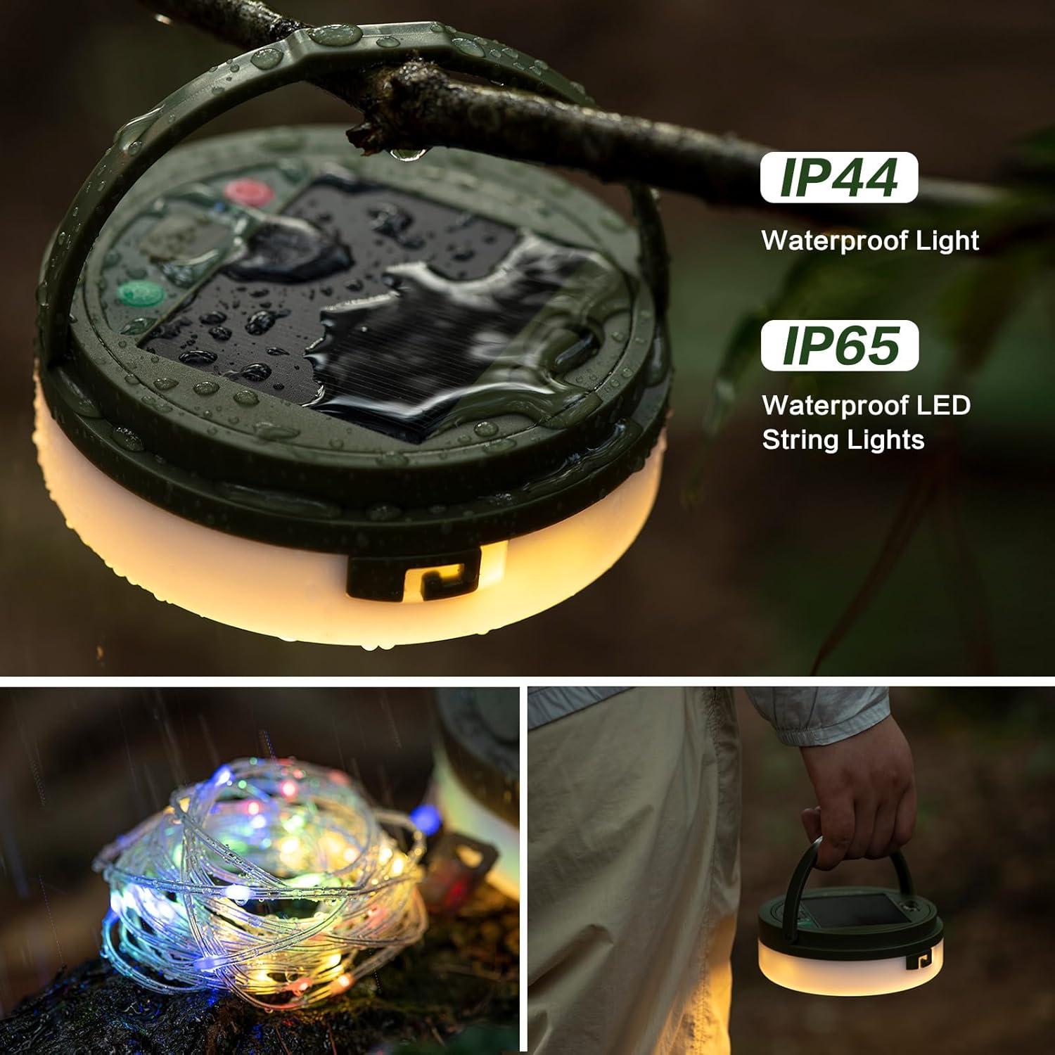 Luces de Camping Solares Sutaig 10m, 8 Modos, Impermeable