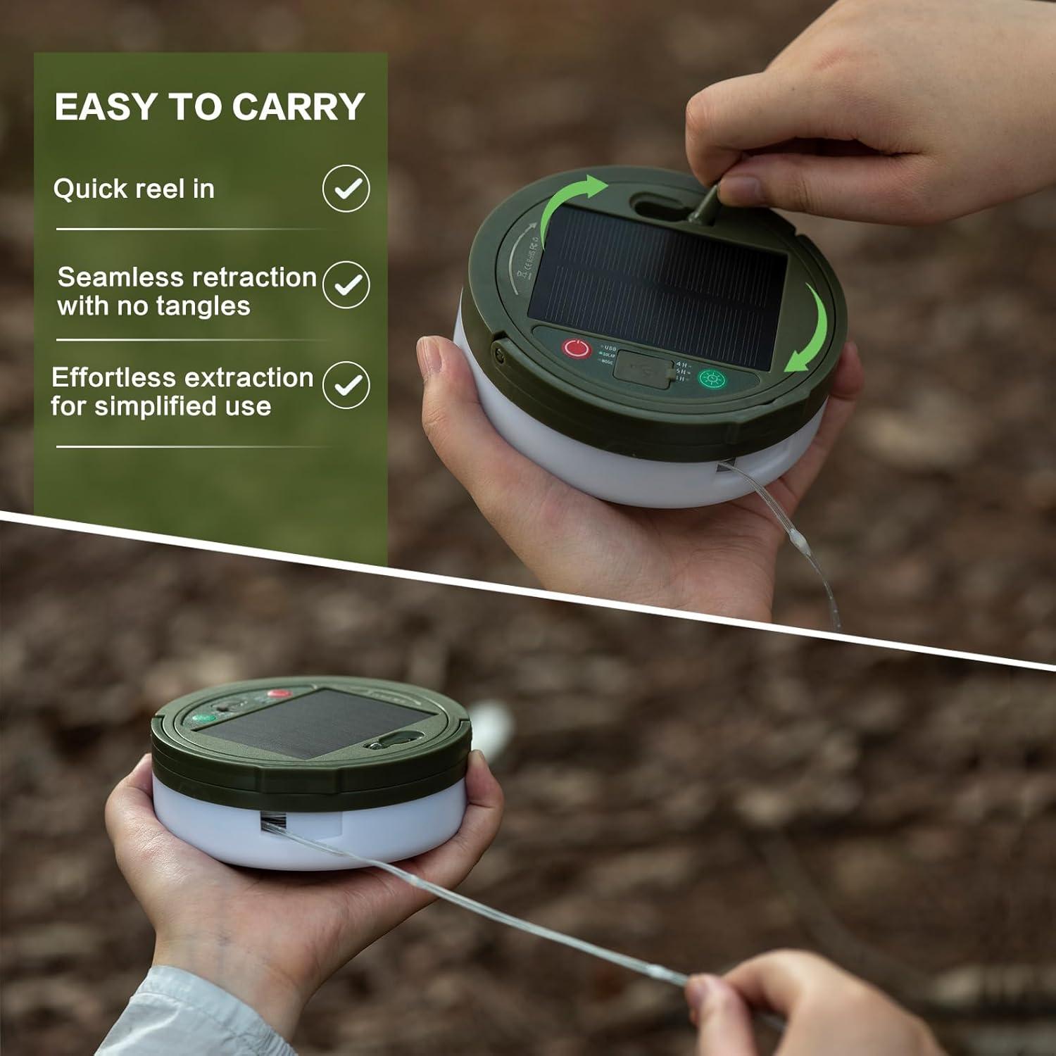 Luces de Camping Solares Sutaig 10m, 8 Modos, Impermeable