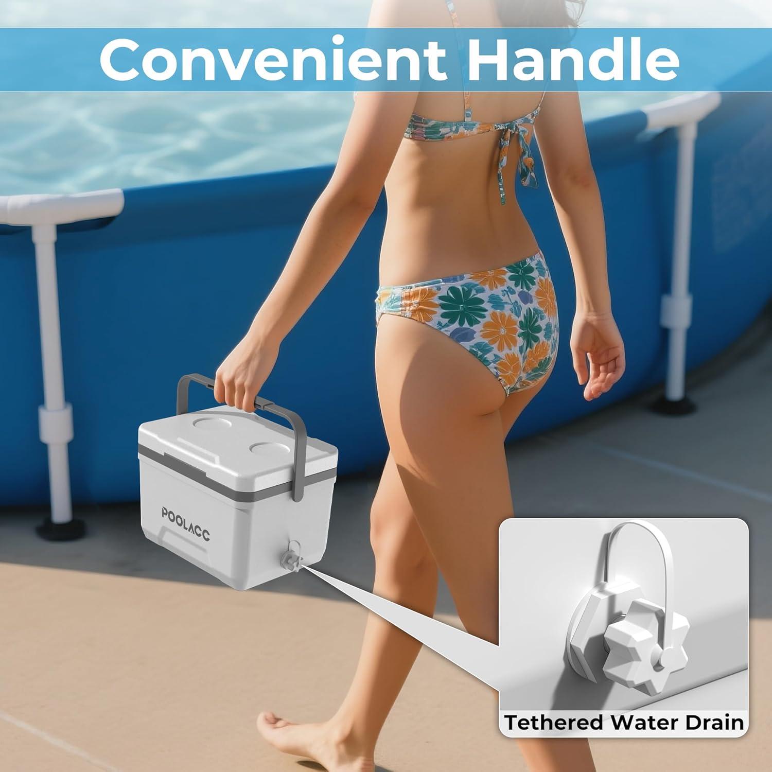 Enfriador Personal Portátil POOLACC 6.34qt Aislado para Piscina