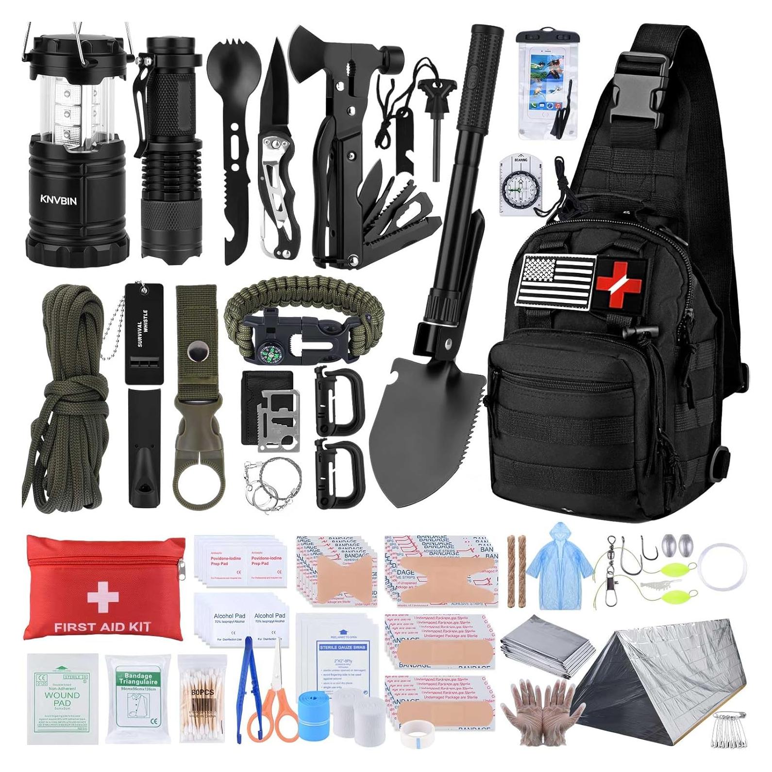 Kit de Primeros Auxilios de Supervivencia KNVBIN 250 Herramientas
