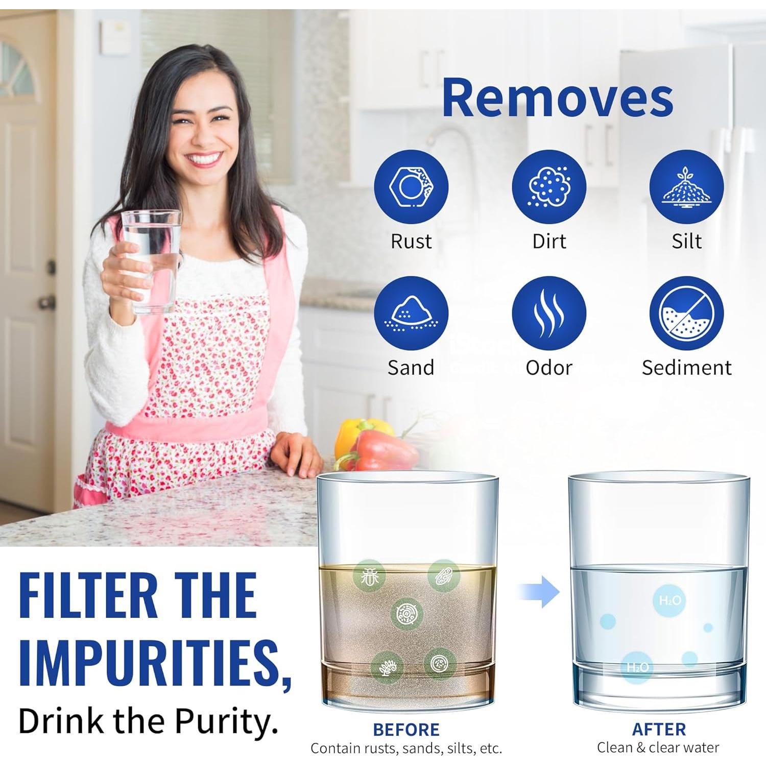 Filtro de Agua de Sedimento CFS 5 Micrones Paquete de 5