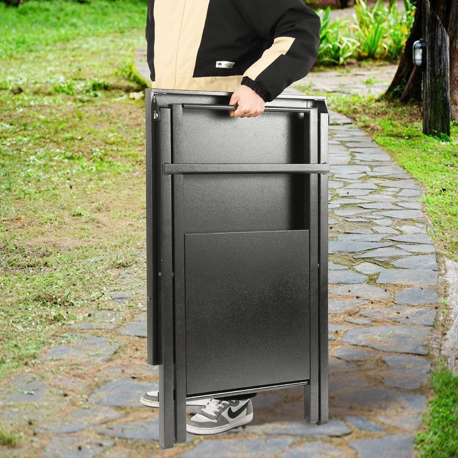 Mesa de Parrilla Plegable Feasto 76.2x60.9cm con Estante Negro