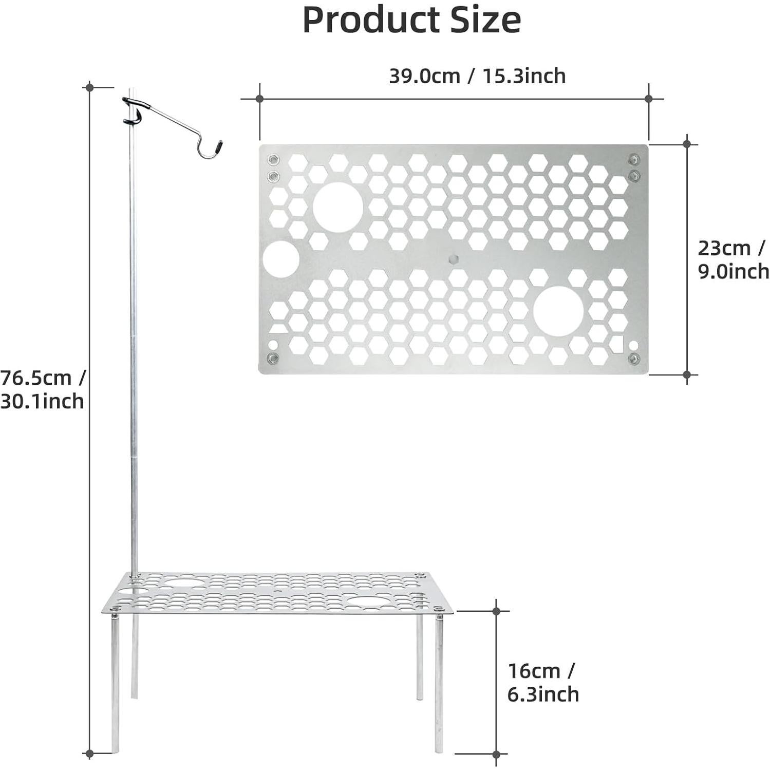 Mesa de Camping Ultraligera TREKREVIVE BT200 Titanio Plegable