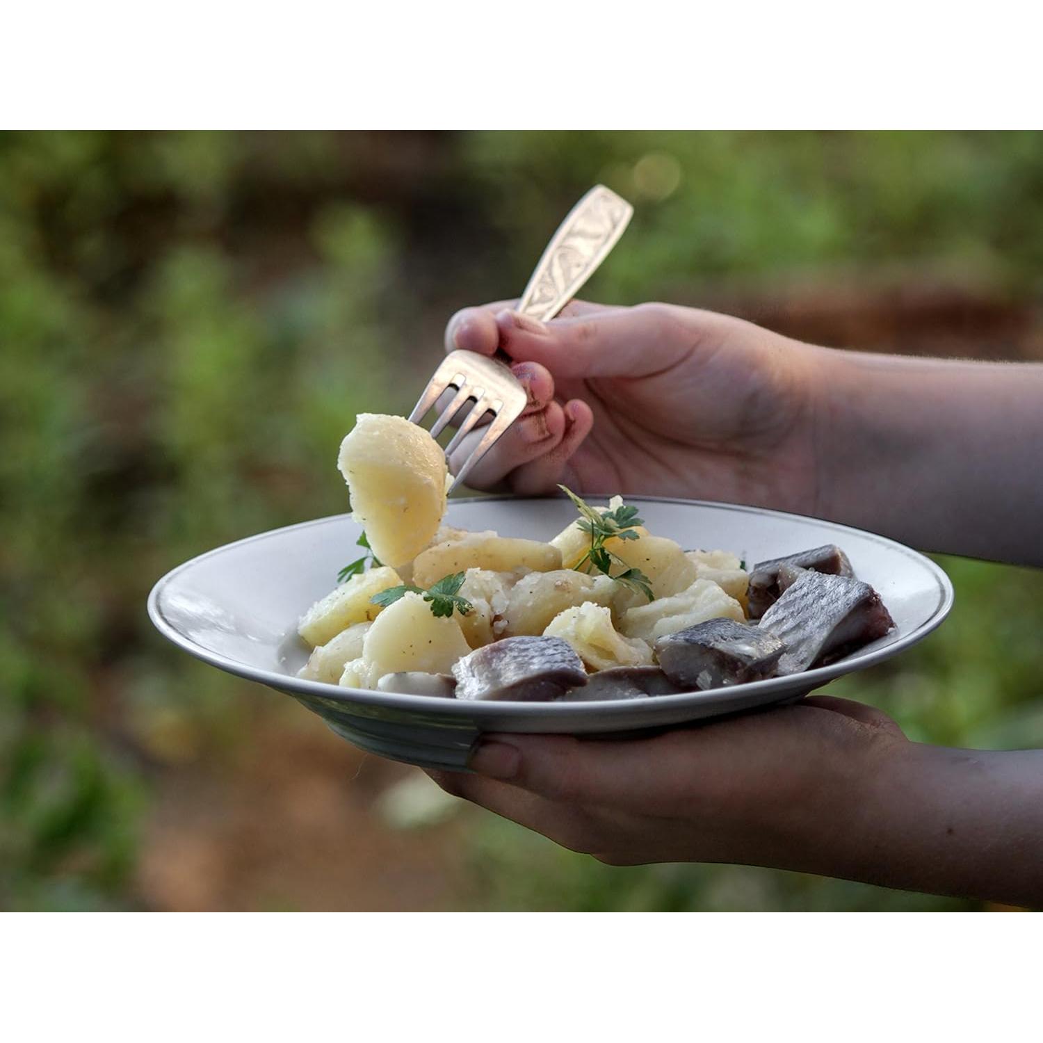 Juego de Platos de Acero Inoxidable Wealers para 2 Personas