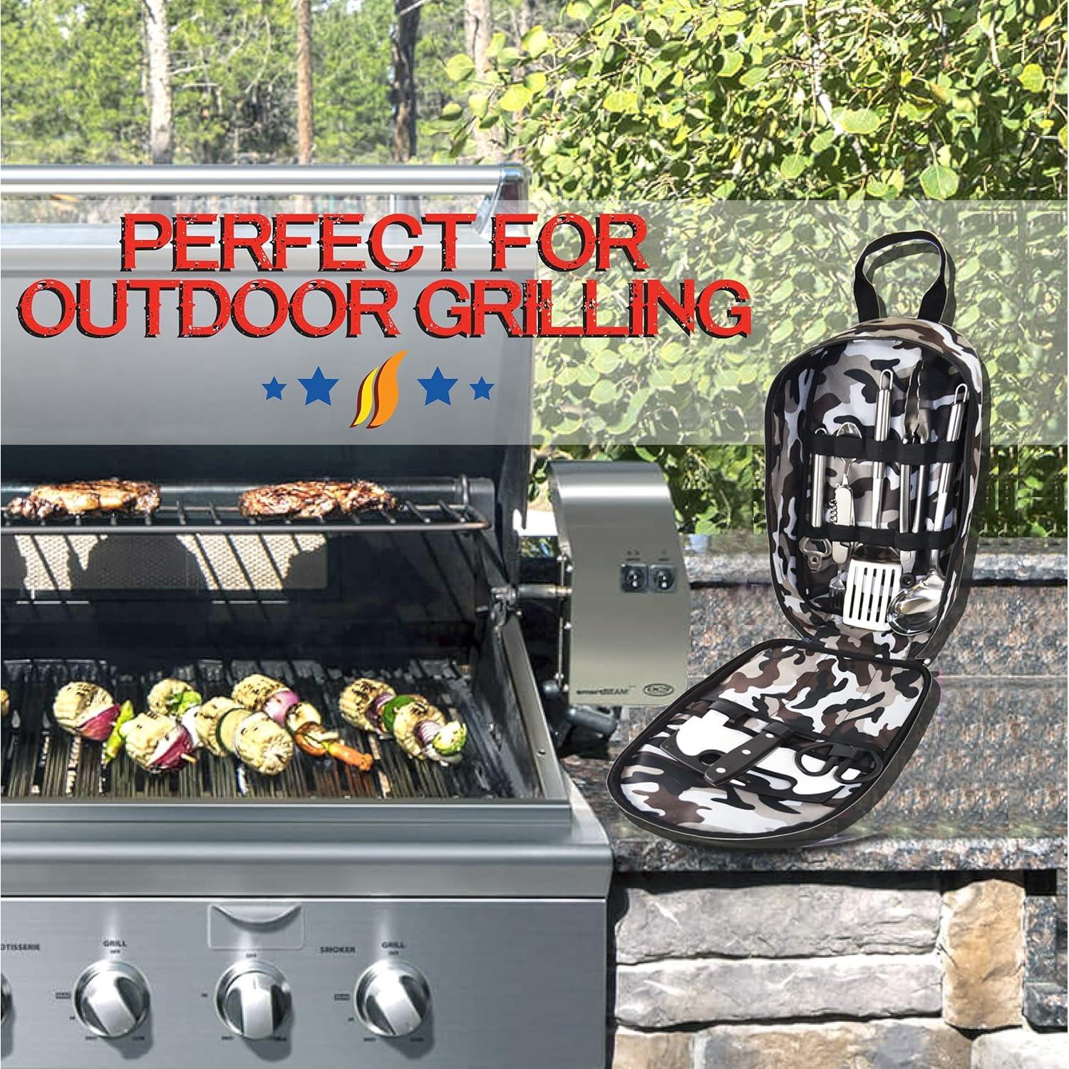 Set de Cocina Wellmax 10 Piezas Acero Inoxidable Camping Gris