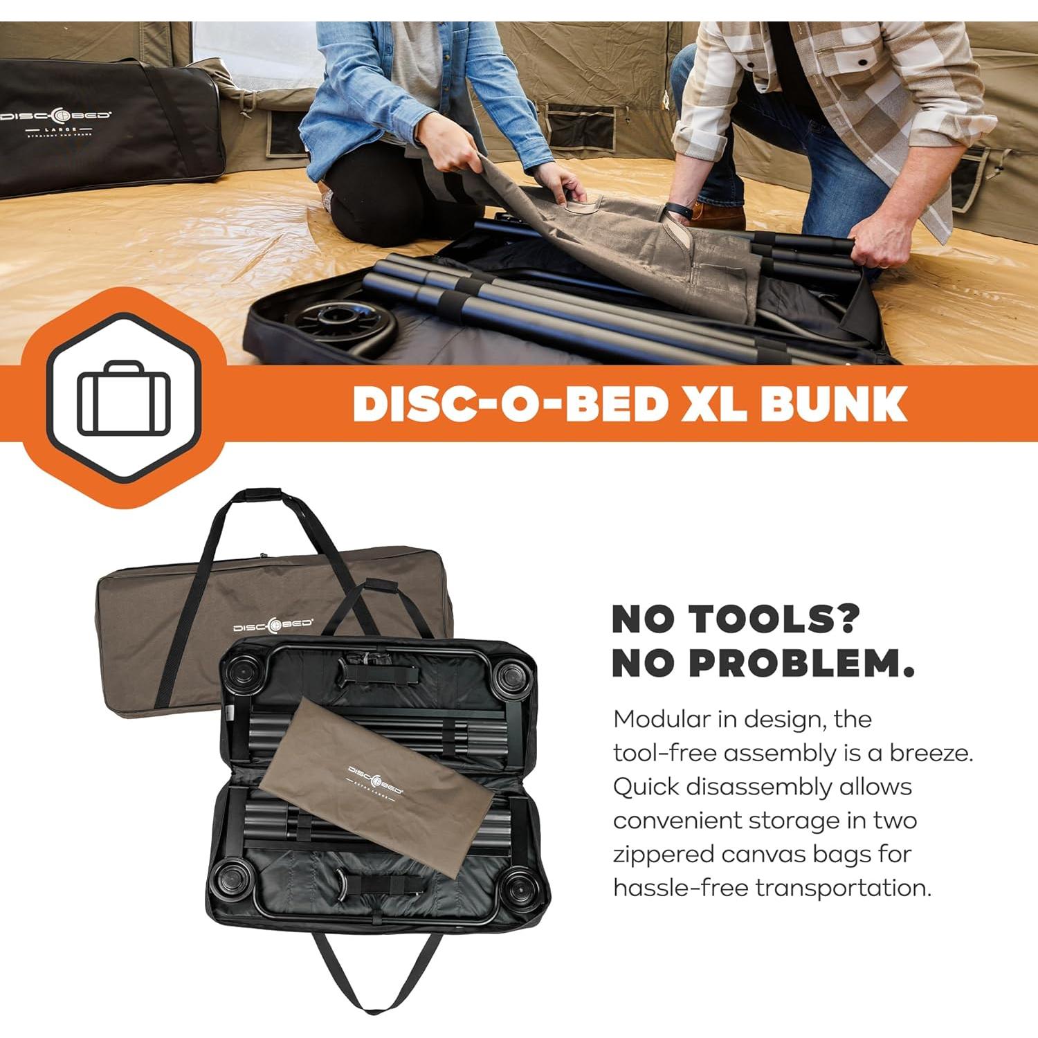 Banco Convertible Disc-O-Bed Extra Grande para 2 Personas Beige